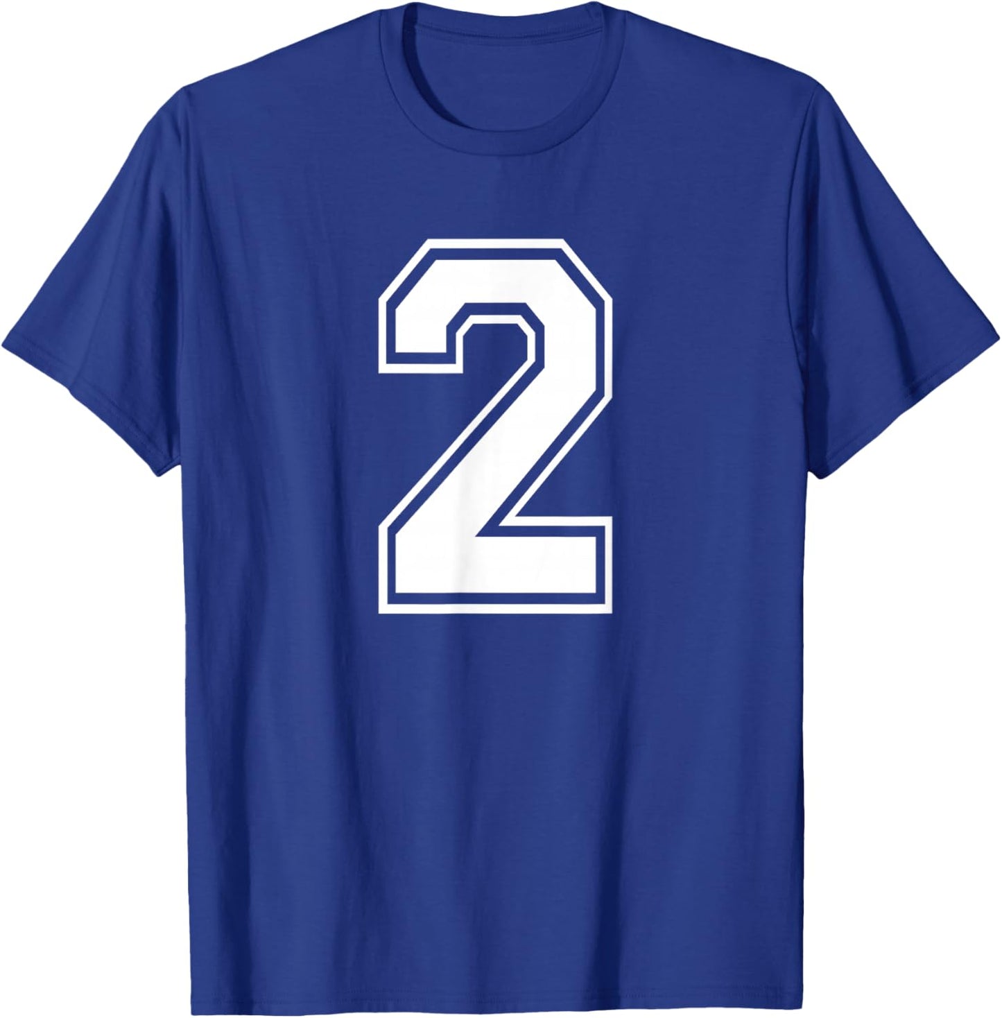 Number Two #2 for Sports Team Birthday Anniversary Event T-Shirt - T-Shirt | Royal