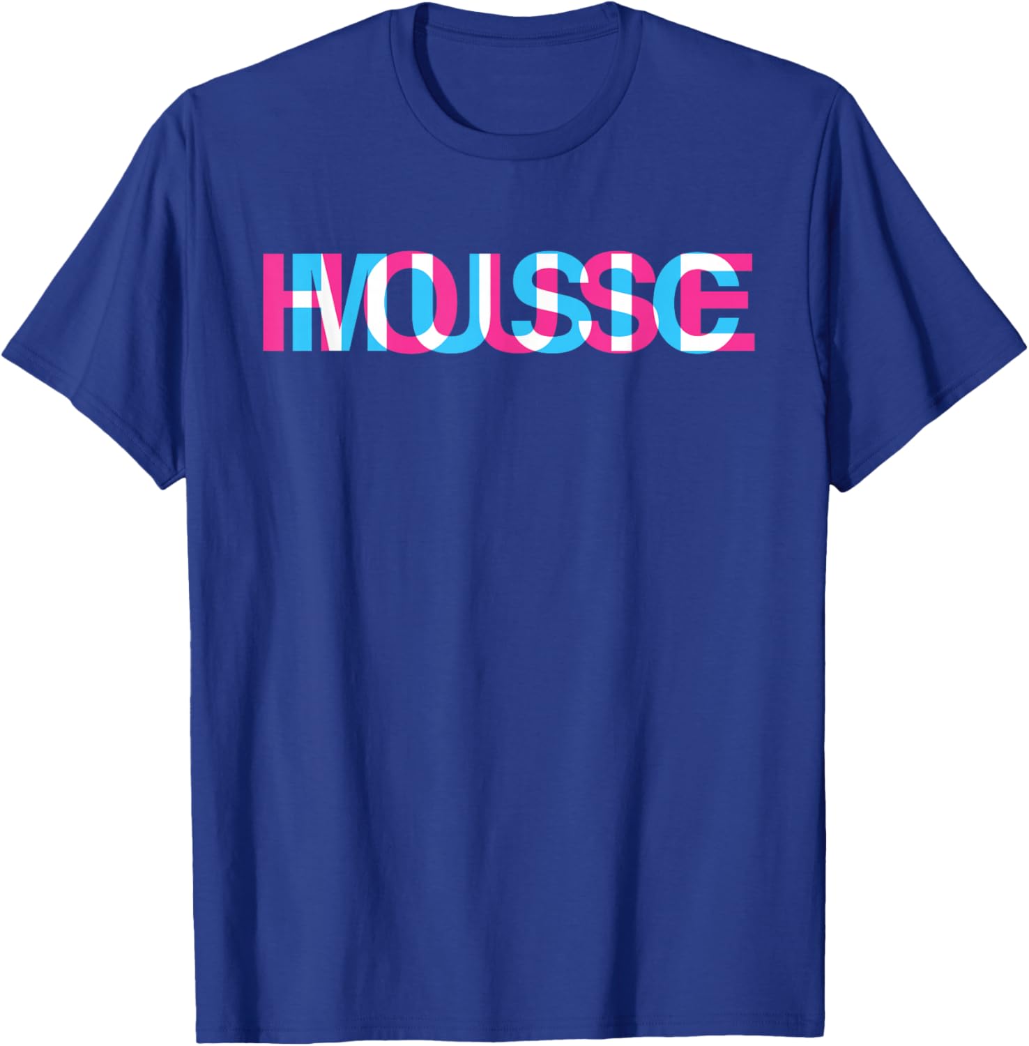 House Music Glitch Optical Illusion - EDM Rave DJ Small T-Shirt - T-Shirt | Royal