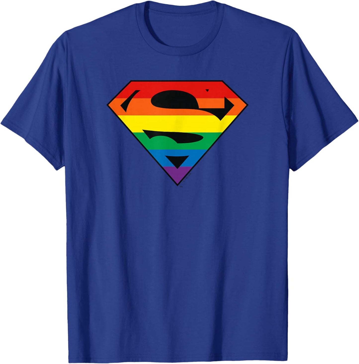 DC Comics Pride Justice League Superman Rainbow Logo T-Shirt - T-Shirt | Royal