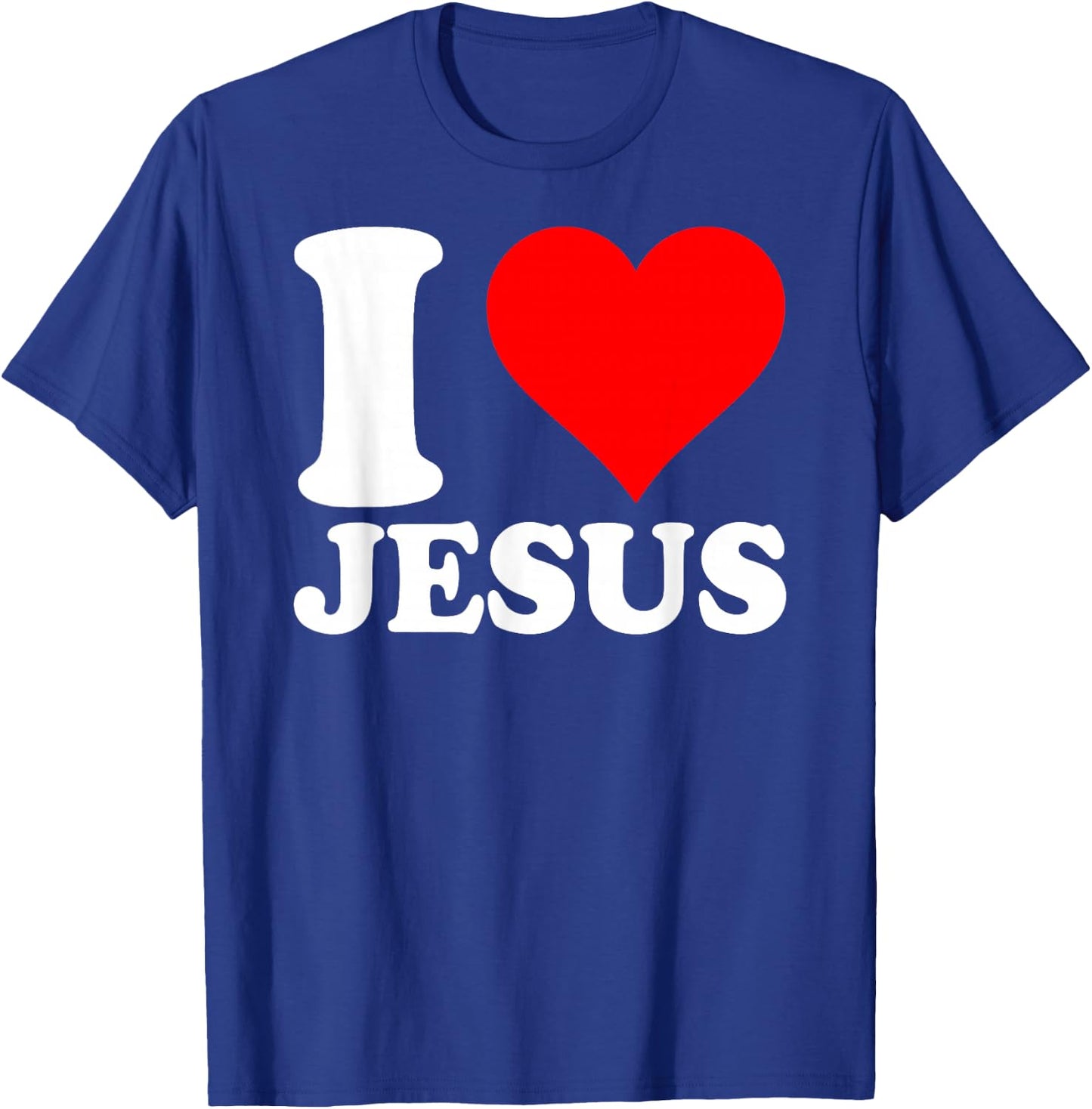 I Love Jesus Shirt I Red Heart Jesus Christian T-Shirt - T-Shirt | Royal