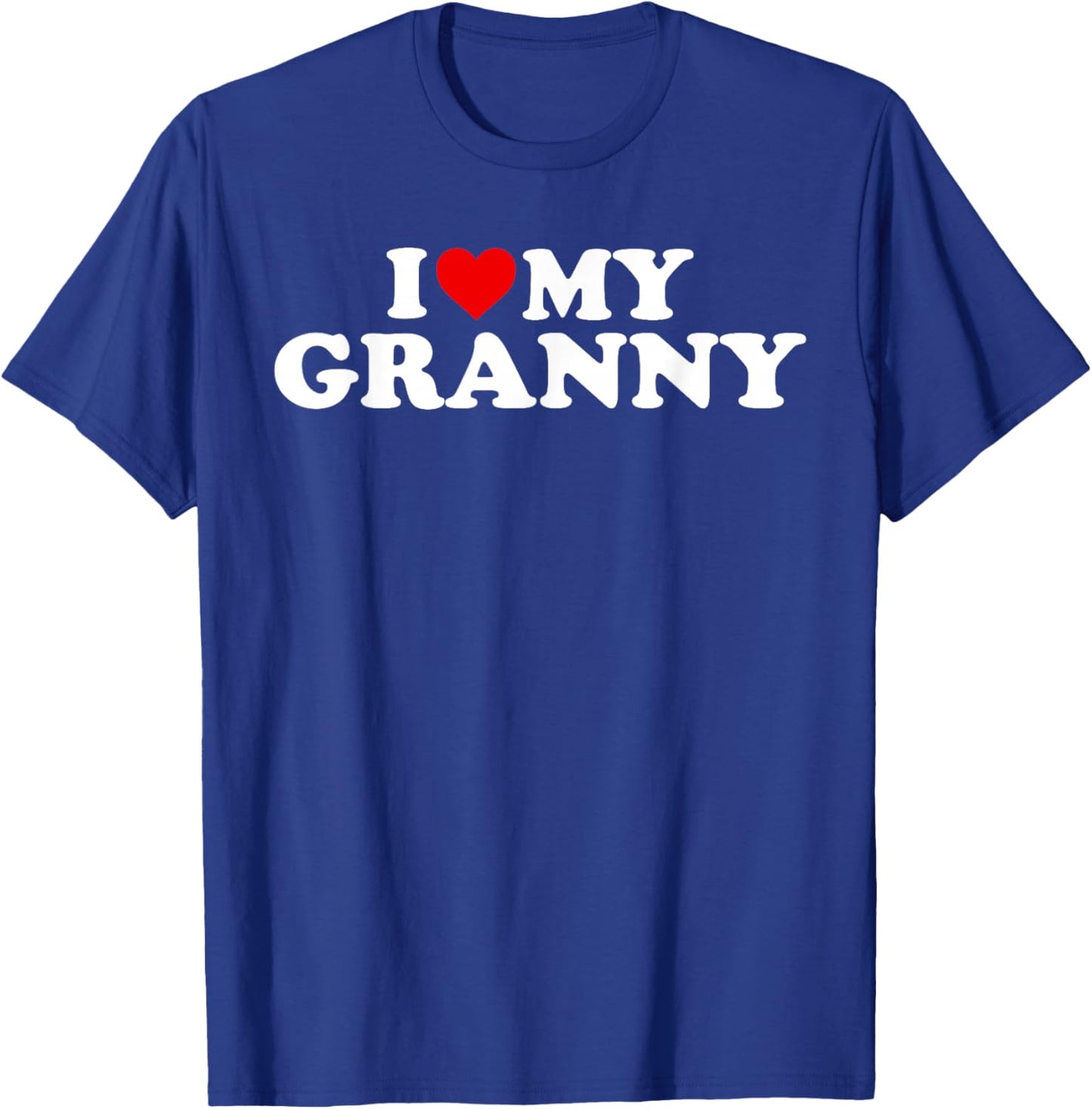 I Love My Granny - Red Heart T-Shirt - T-Shirt | Royal