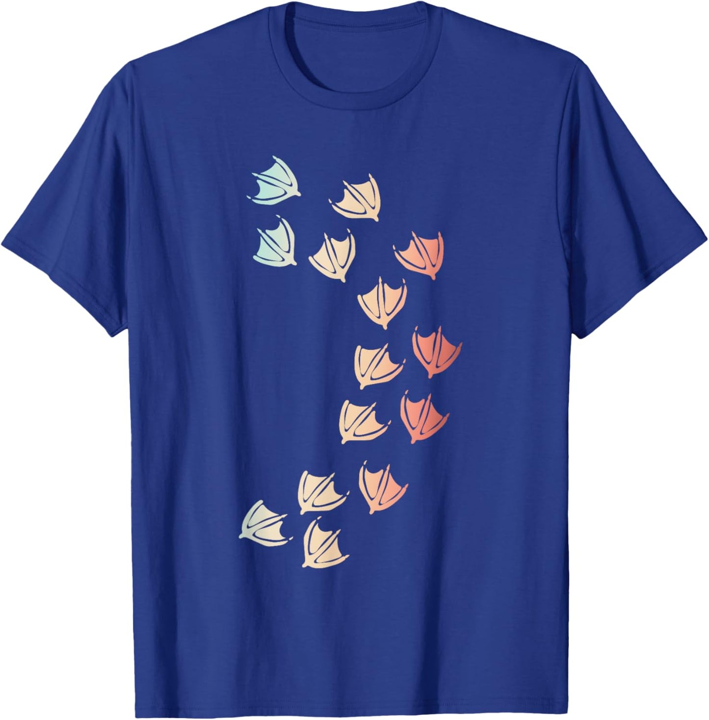 Animal Lover Duck Footprint Farm Bird Duck T-Shirt - T-Shirt | Royal