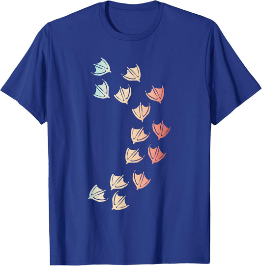 Animal Lover Duck Footprint Farm Bird Duck T-Shirt - T-Shirt | Royal