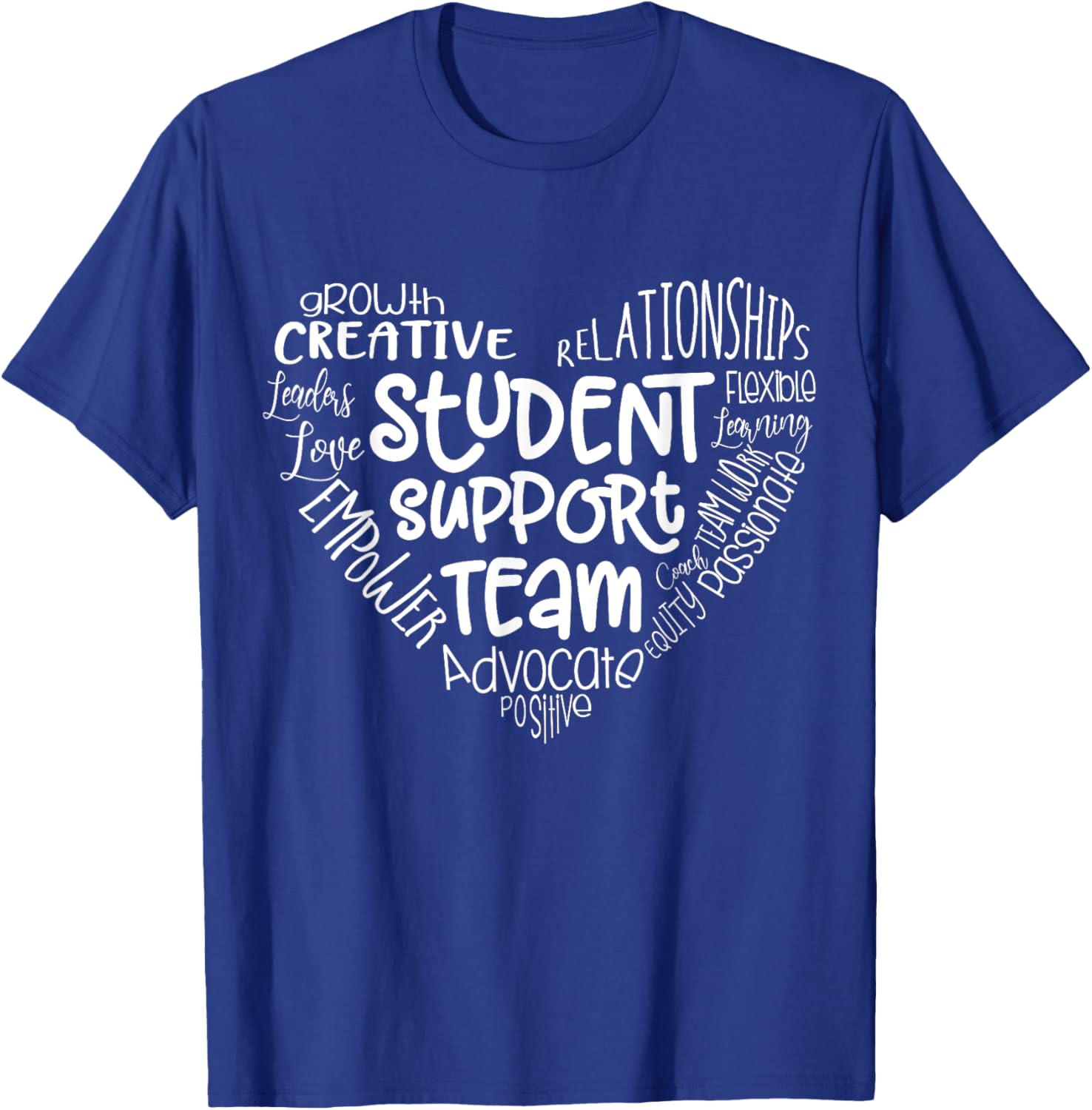 Student Support Team Counselor Social Worker Teacher Crew T-Shirt - T-Shirt | Royal