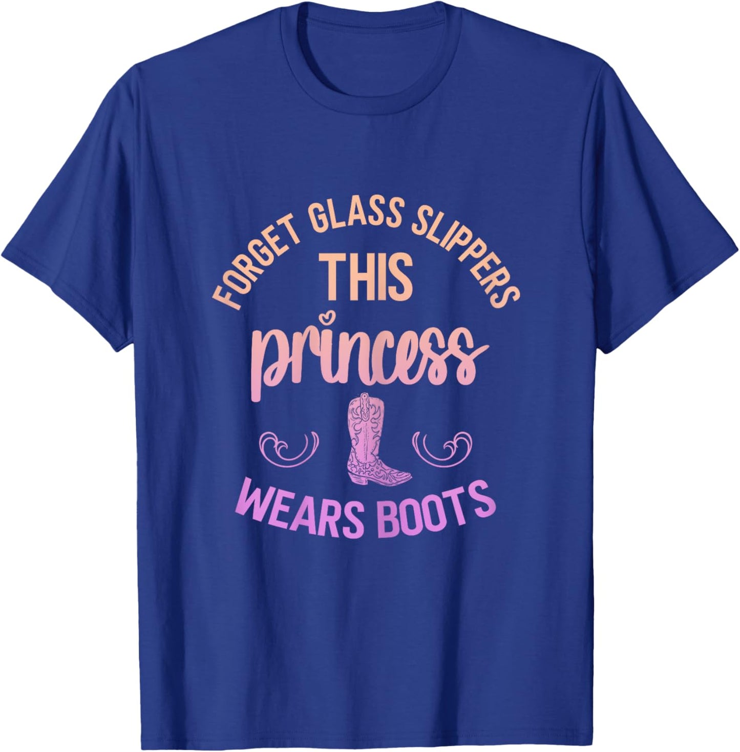 Princess Cowboy Boots Western Cowgirl Girl Country Horse T-Shirt - T-Shirt | Royal