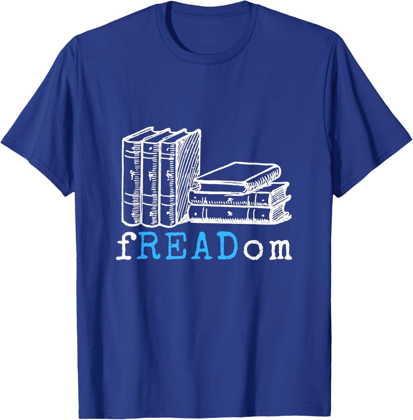 Vintage Retro fREADom shirt I Read Banned Books T-Shirt - T-Shirt | Royal