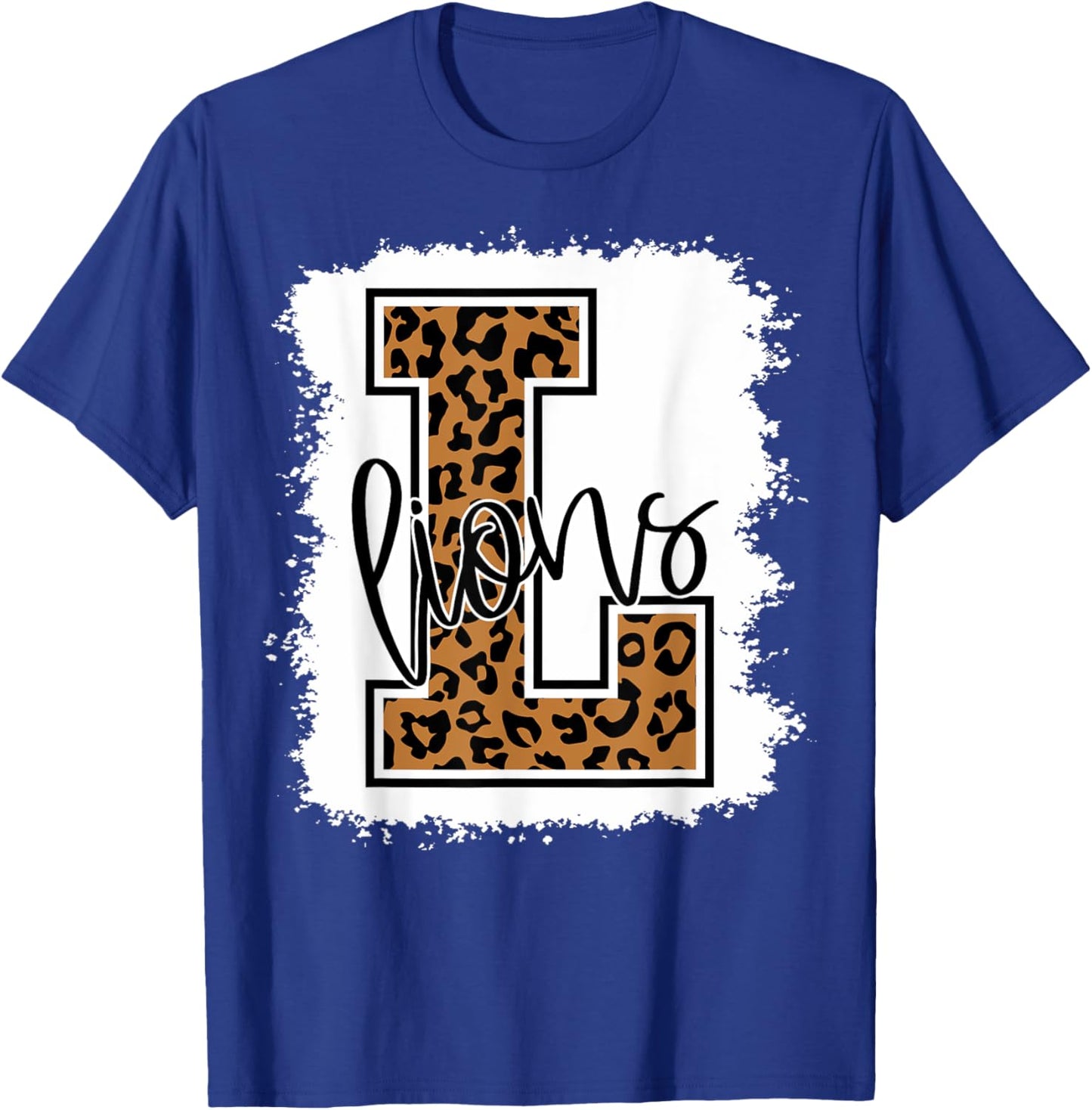 Lions School Sports Fan Team Spirit T-Shirt - T-Shirt | Royal