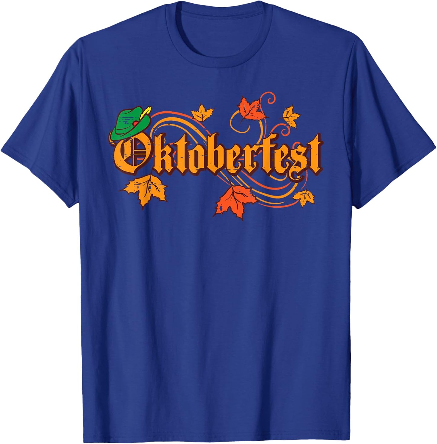 Oktoberfest Maple Leaves Vintage Fall Autumn Men Women Kids T-Shirt - T-Shirt | Royal