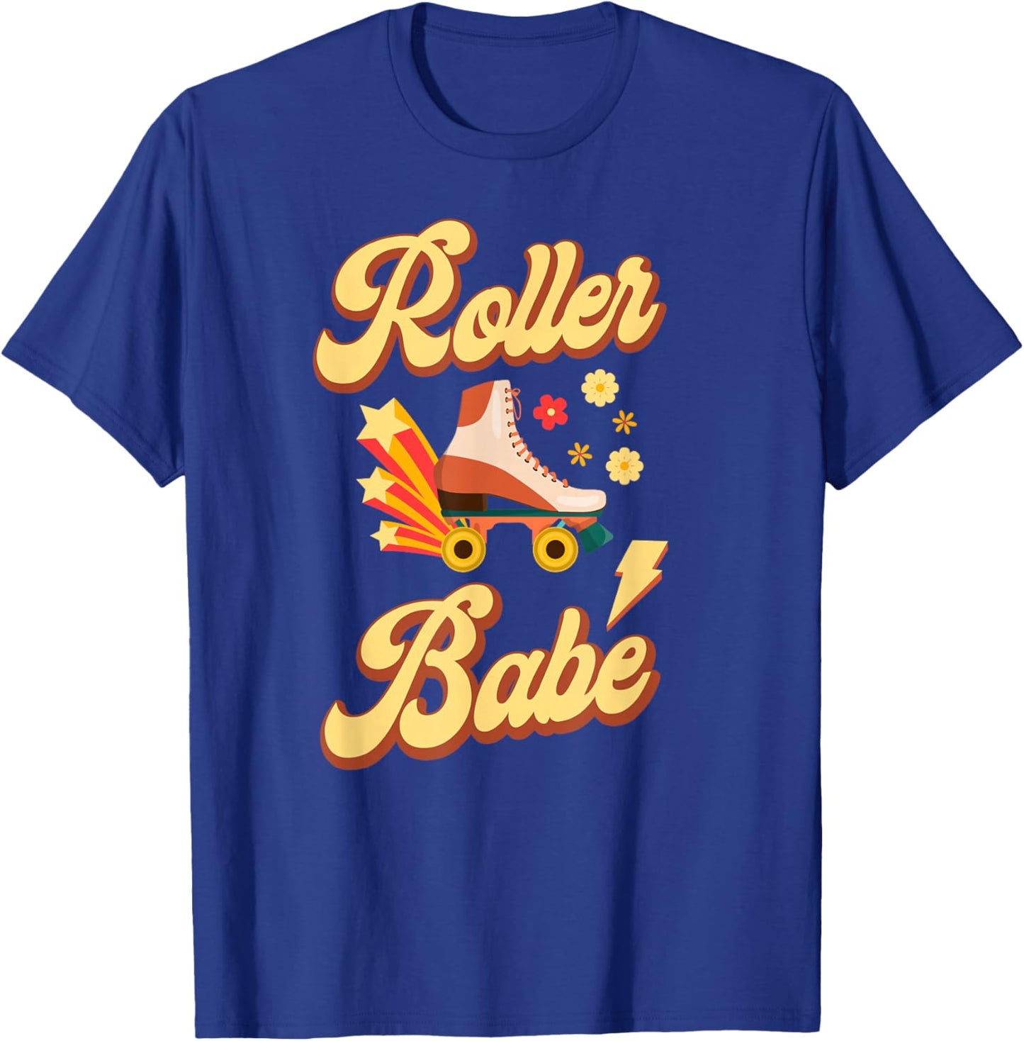 Cool Roller Skating Skate Girl 1970S Retro T-Shirt - T-Shirt | Royal