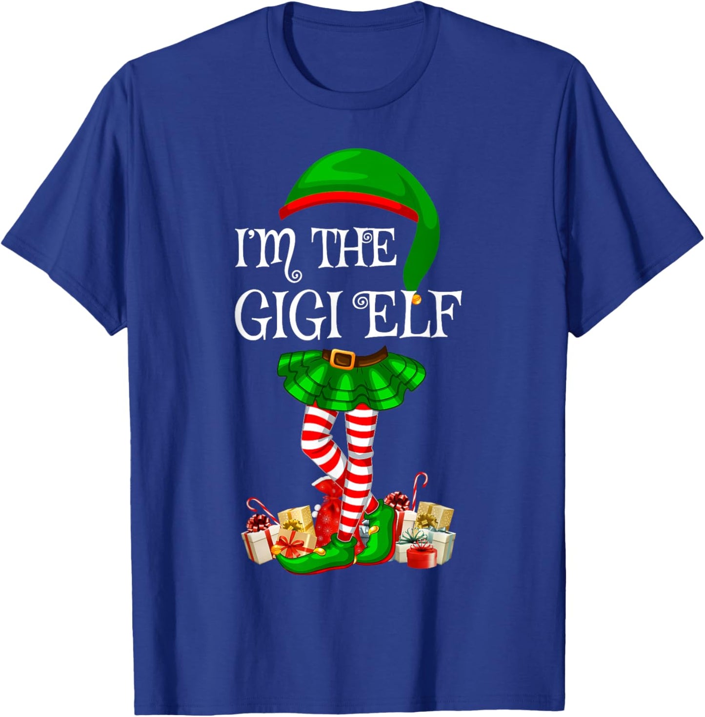 Matching Family Group I'm The Gigi Elf Christmas T-Shirt - T-Shirt | Royal