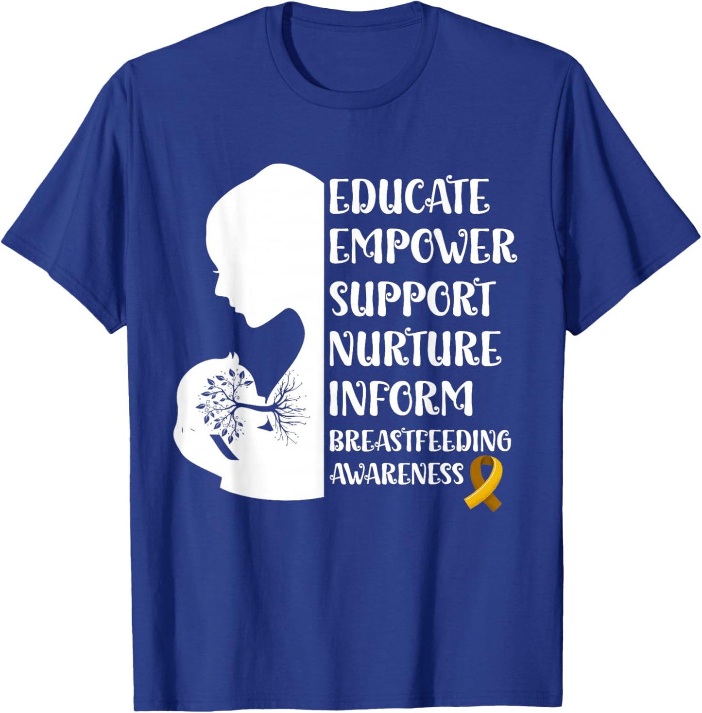 Breastfeeding Awareness Family USA Breast Milk Lactation T-Shirt - T-Shirt | Royal
