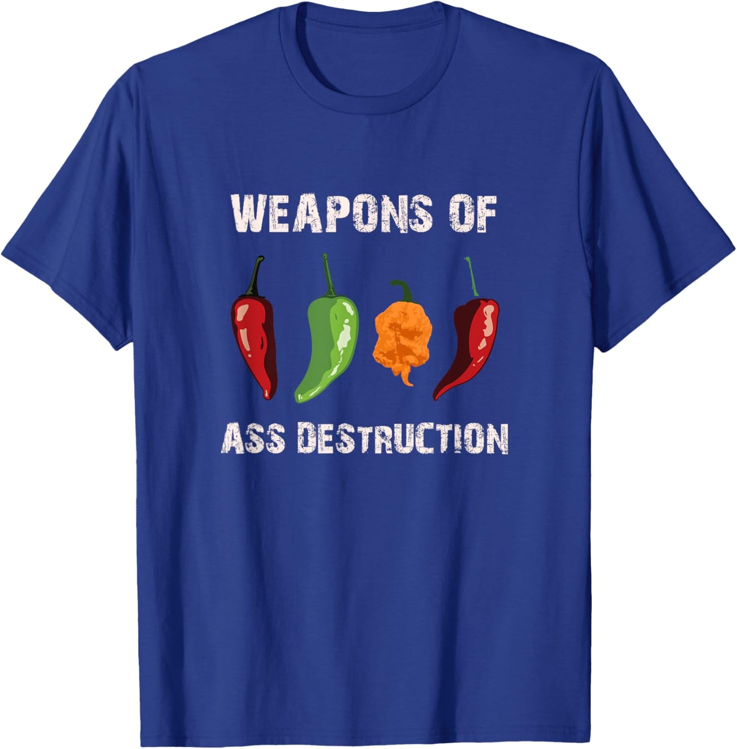Funny pepper chili head spicy hot foods T-Shirt - T-Shirt | Royal