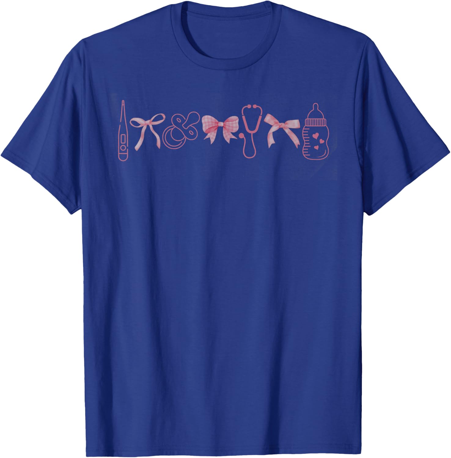 Coquette Mother Baby Nurse Graduation Postpartum RN NICU T-Shirt - T-Shirt | Royal