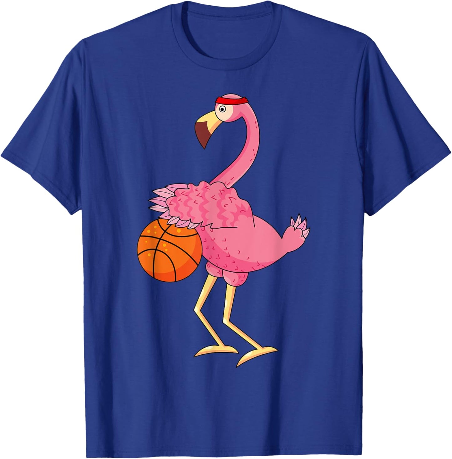 Flamingo Basketball Flamingo Playing Basketball T-Shirt - T-Shirt | Royal