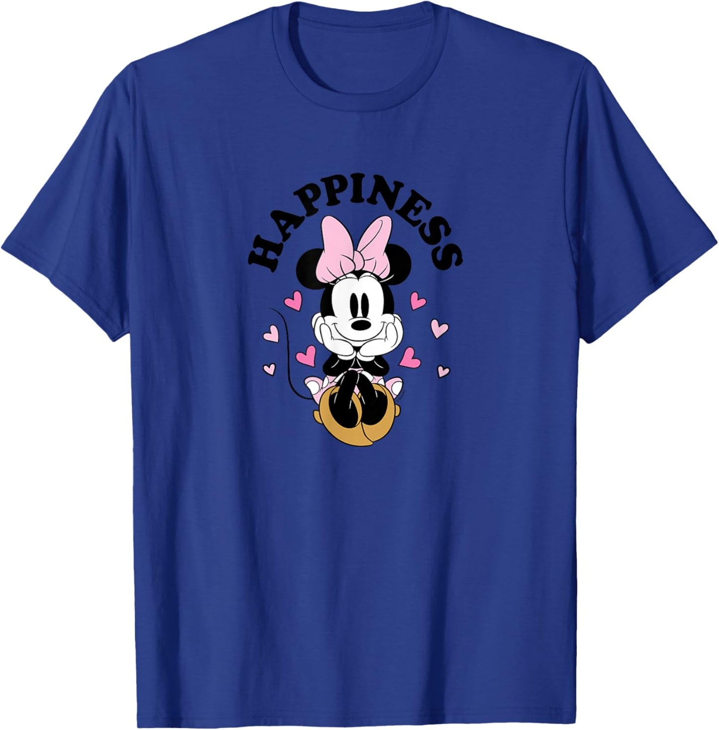 Minnie Mouse - Happiness With Pink Hearts T-Shirt - T-Shirt | Royal