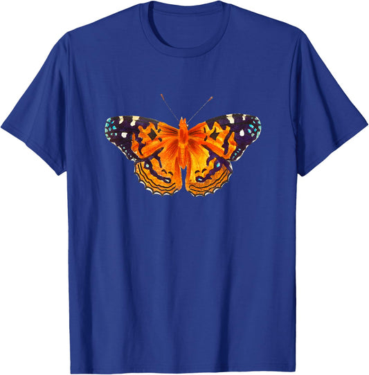 American Painted Butterfly Illustration & Women T-Shirt - T-Shirt | Royal