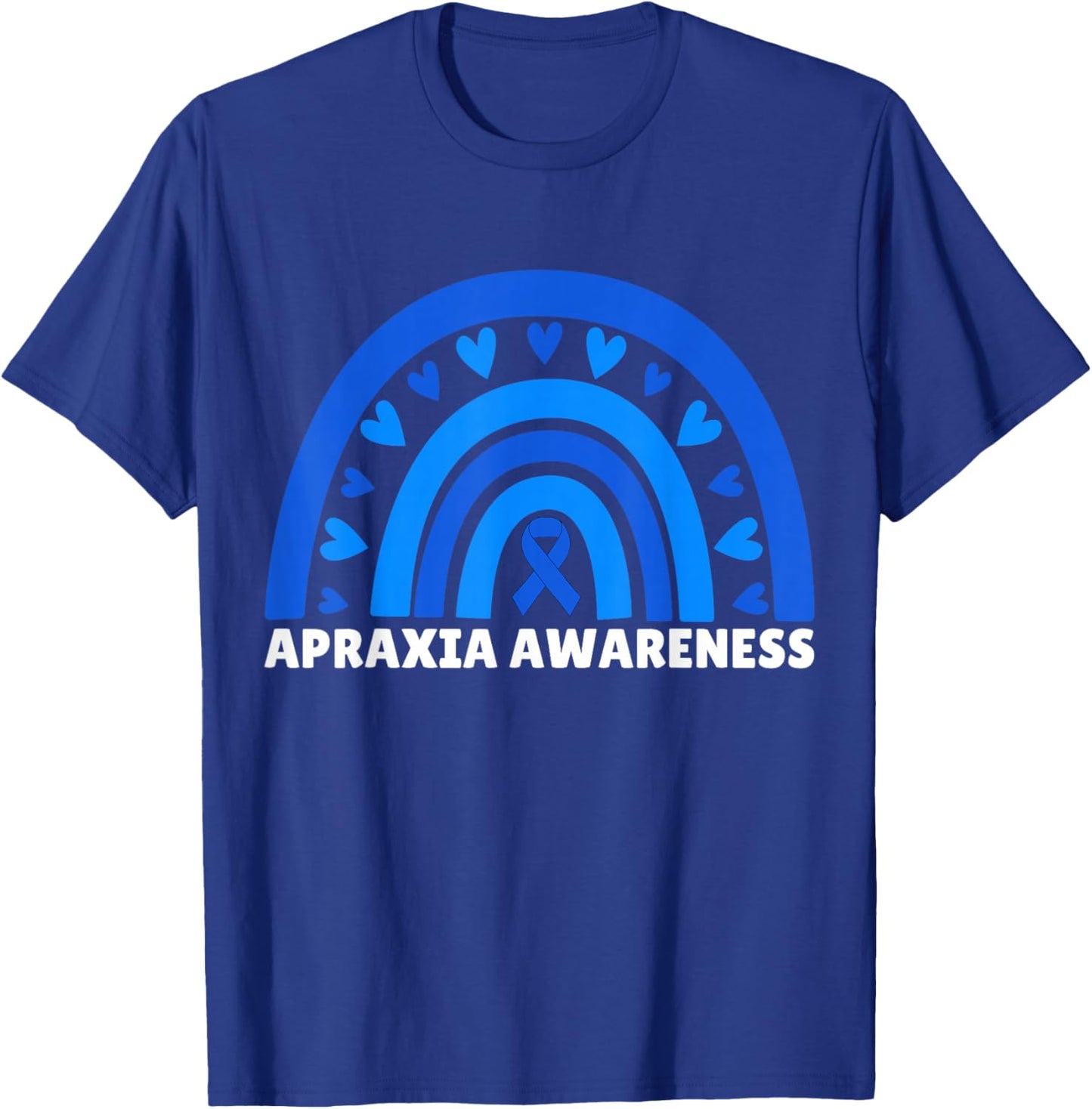 Apraxia Awareness Sister Brother Son Rainbow Apraxia Warrior T-Shirt - T-Shirt | Royal