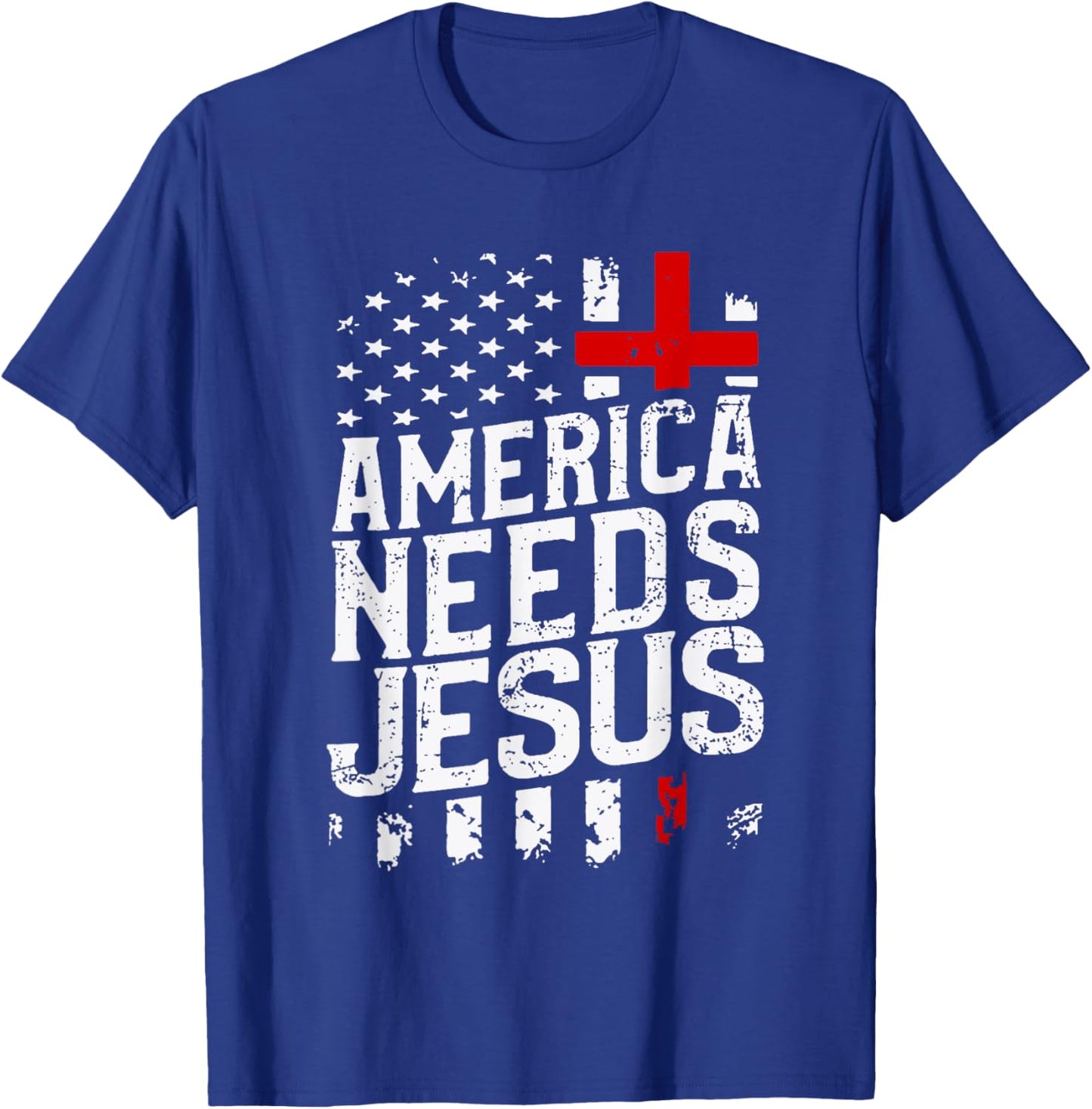 America Needs Jesus T-Shirt - T-Shirt | Royal
