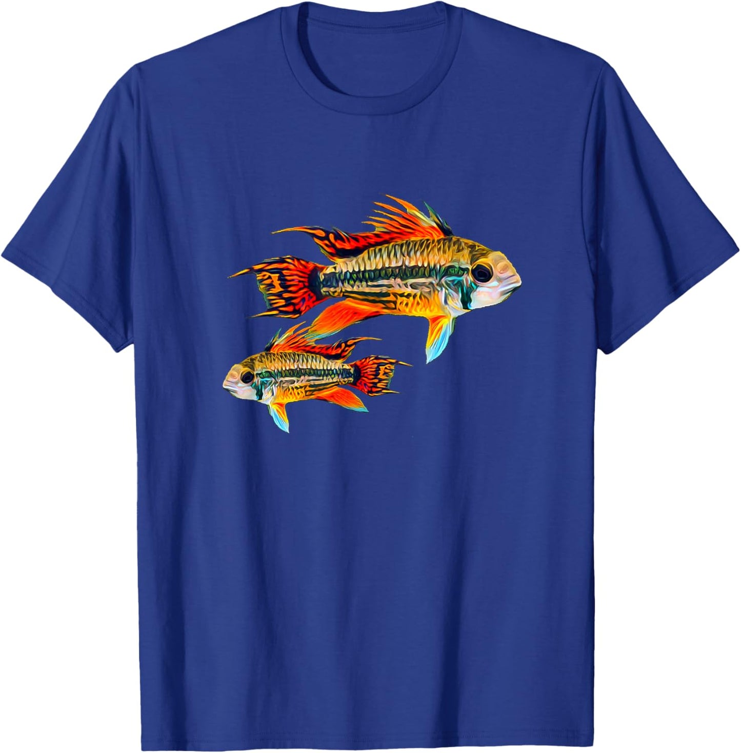 Cockatoo Dwarf Cichlid Apistogramma Cichlids Aquarium T-Shirt - T-Shirt | Royal