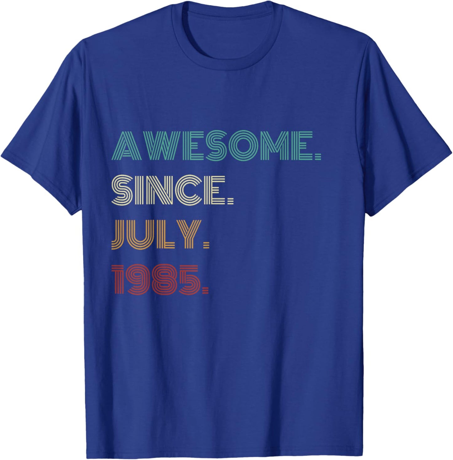 40 Years Old Awesome Since July 1985 40th Birthday T-Shirt - T-Shirt | Royal