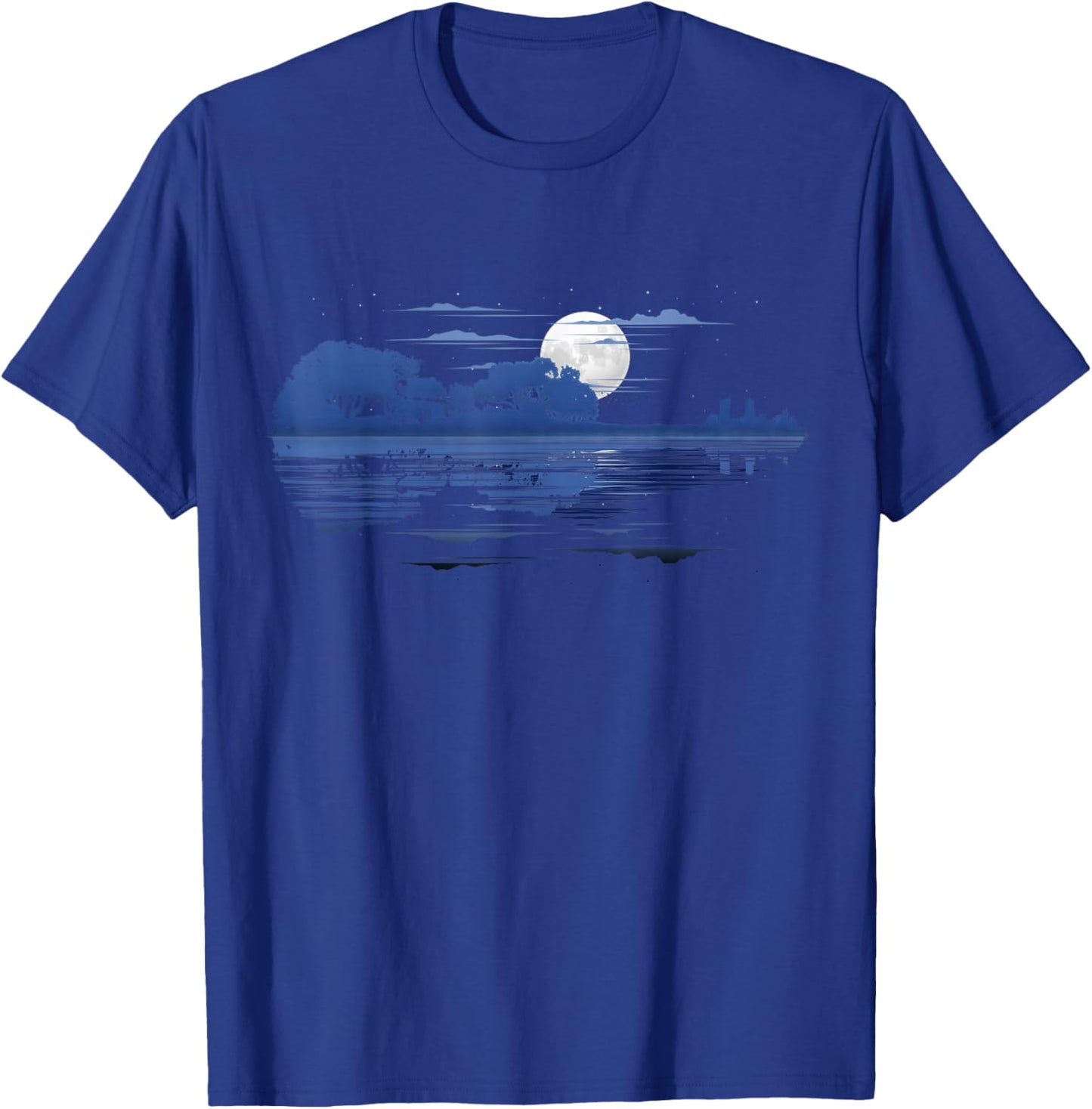Violin Landscape Lake Violinists T-Shirt - T-Shirt | Royal