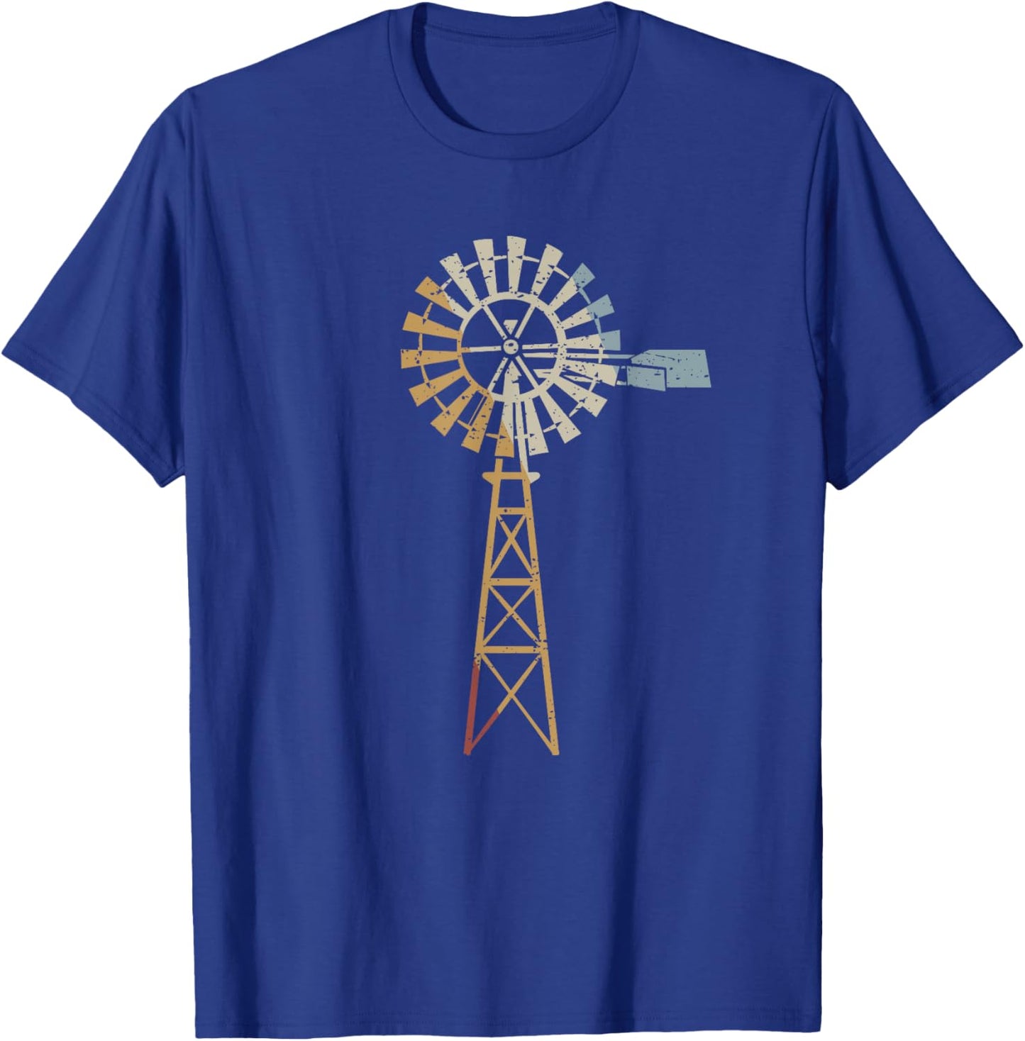 Windmill Retro Style Vintage T-Shirt - T-Shirt | Royal