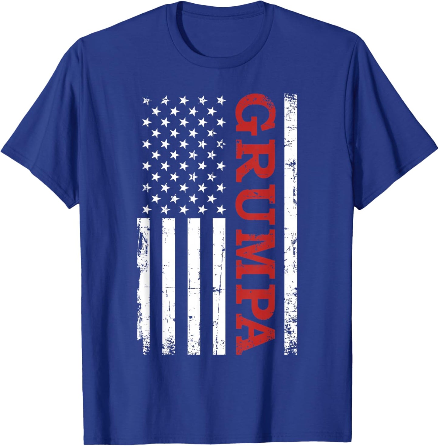 Grumpa US American Vintage Flag for Grandpa T-Shirt - T-Shirt | Royal