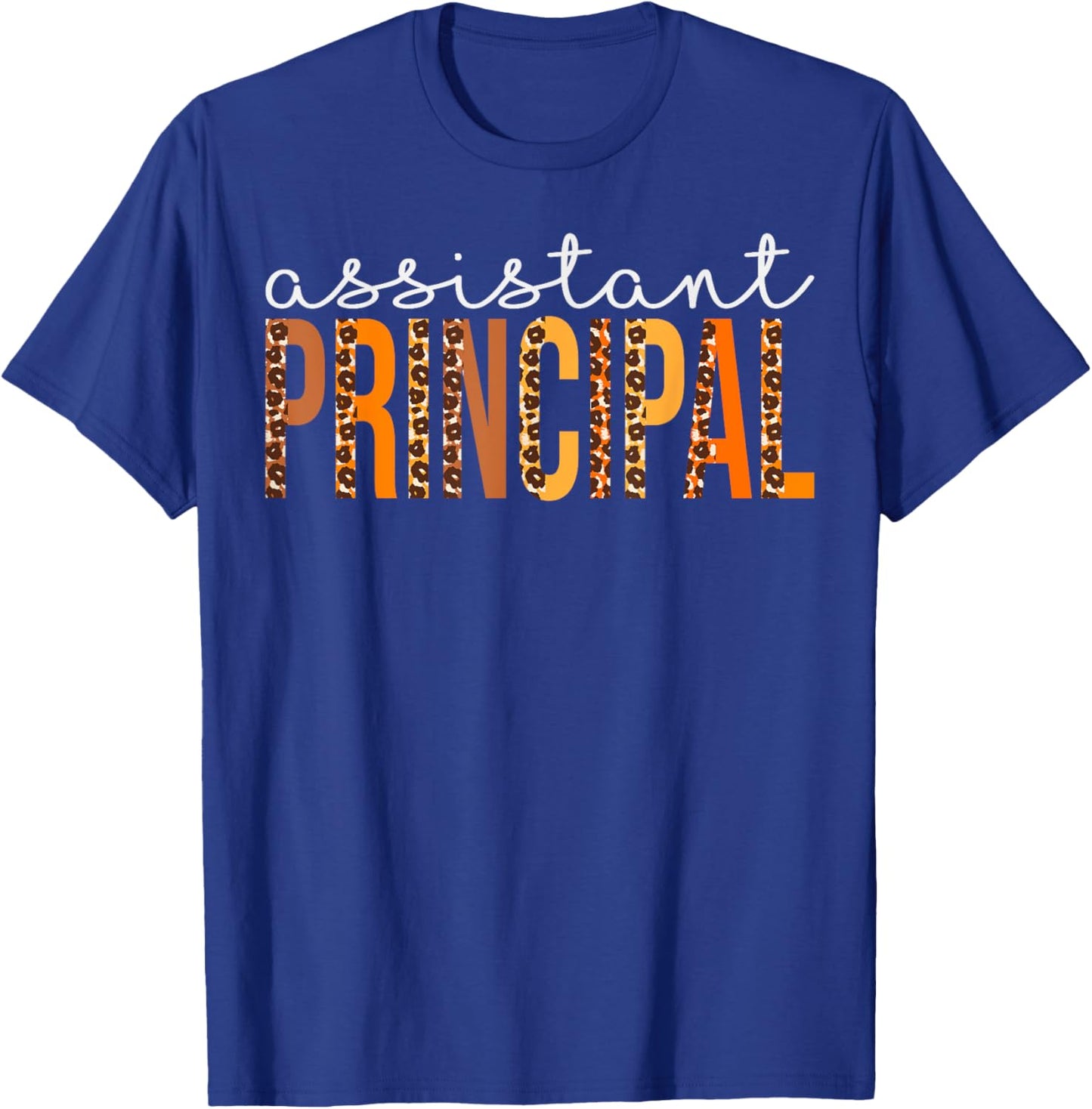 Assistant Principal leopard Fall Autumn Lovers Thanksgiving T-Shirt - T-Shirt | Royal