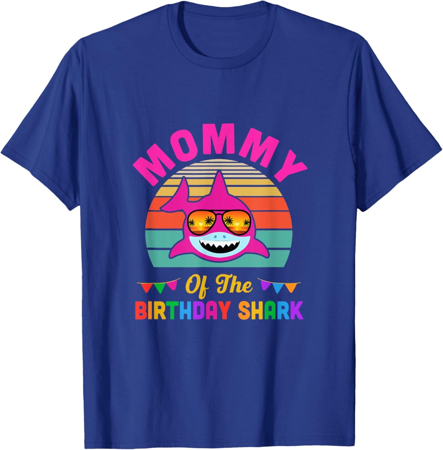 Mommy Of The Shark Birthday Mom Matching Family T-Shirt - T-Shirt | Royal