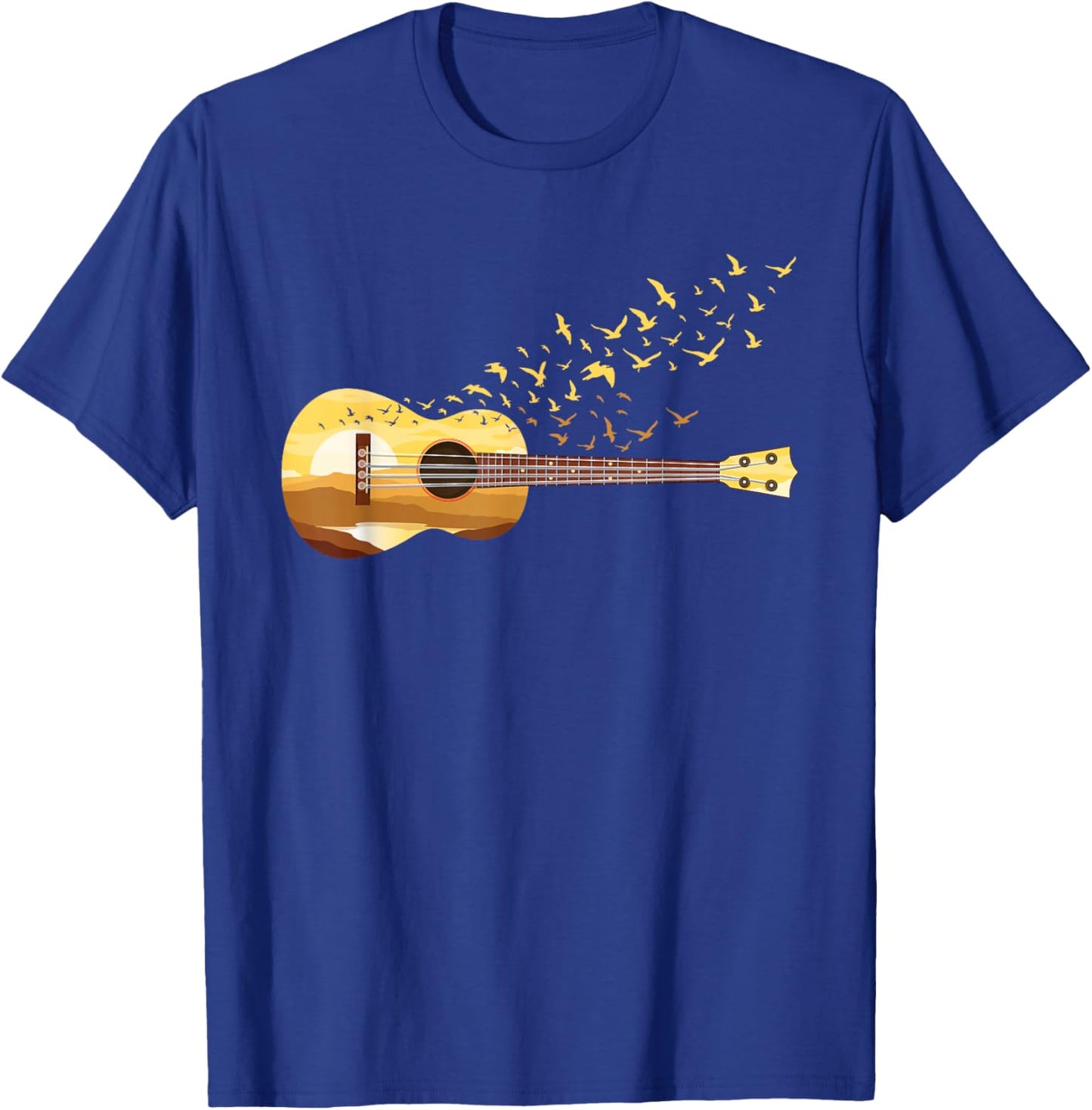 Scenic Uke Guitar - Ukulele Lover Guitar Ukulelist T-Shirt - T-Shirt | Royal