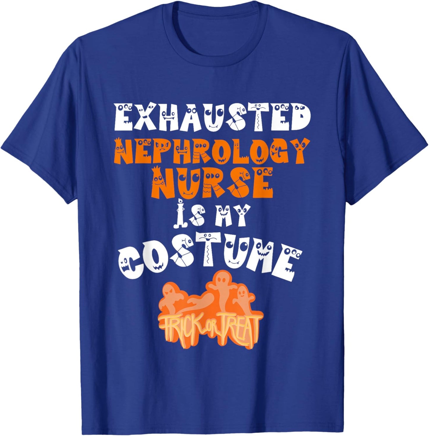 Nephrology Nurse Halloween Costume Tired Kidney Dialysis RN T-Shirt - T-Shirt | Royal