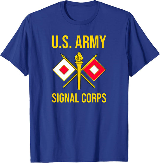 Army Signal Corps Branch USASC US T-Shirt - T-Shirt | Royal