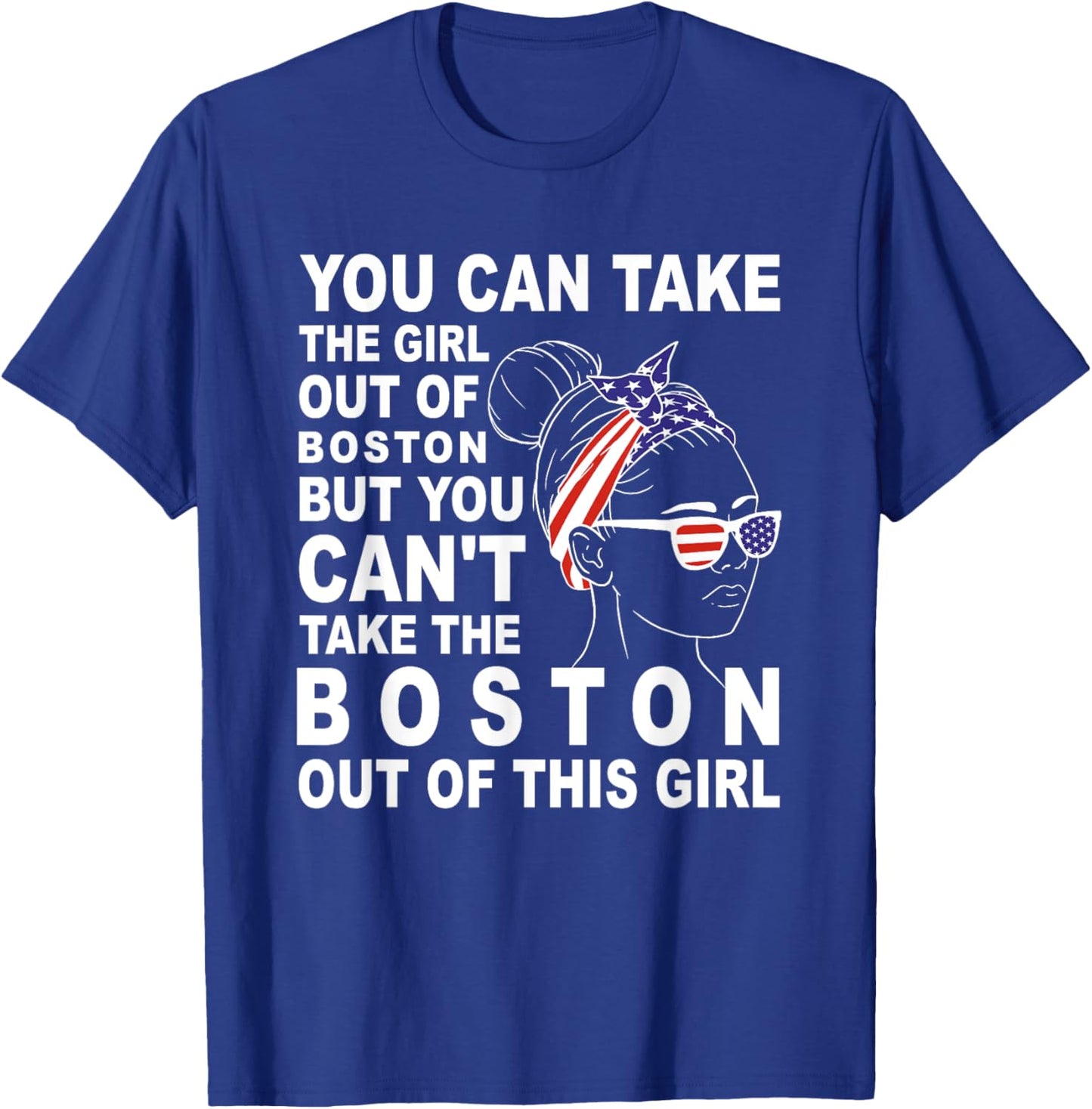 Girl From Boston - Classic Comic Boston Girl T-Shirt - T-Shirt | Royal