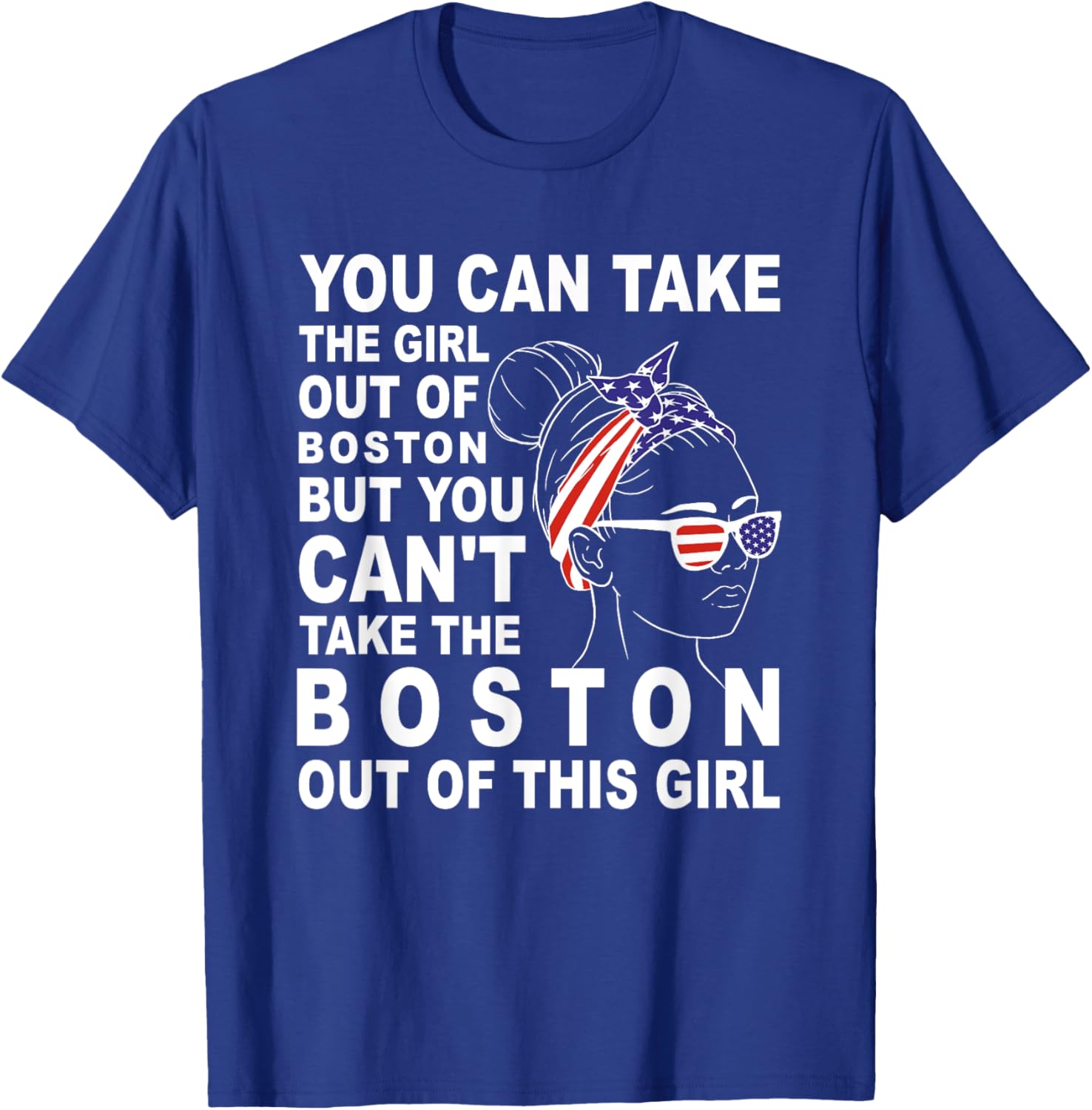Girl From Boston - Classic Comic Boston Girl T-Shirt - T-Shirt | Royal