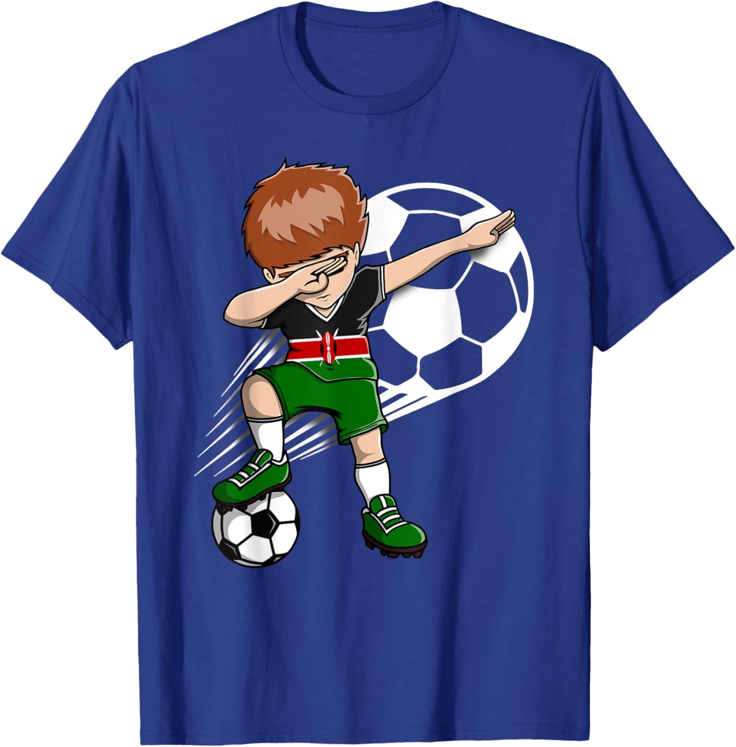 Dabbing Soccer Boy - Kenya Jersey Kenyan Football Fans Sport T-Shirt - T-Shirt | Royal