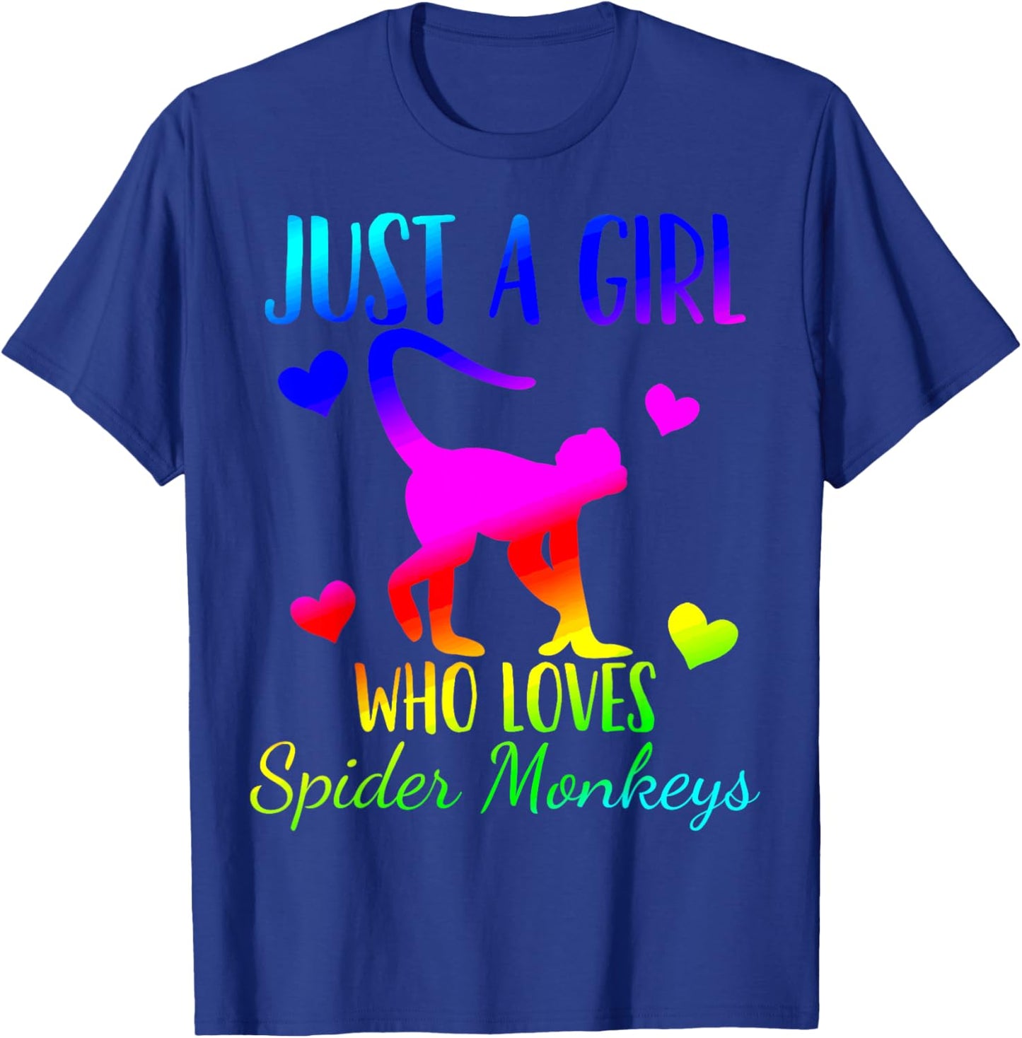 Spider Monkey Just a Girl Who Loves Spider Monkeys T-Shirt - T-Shirt | Royal
