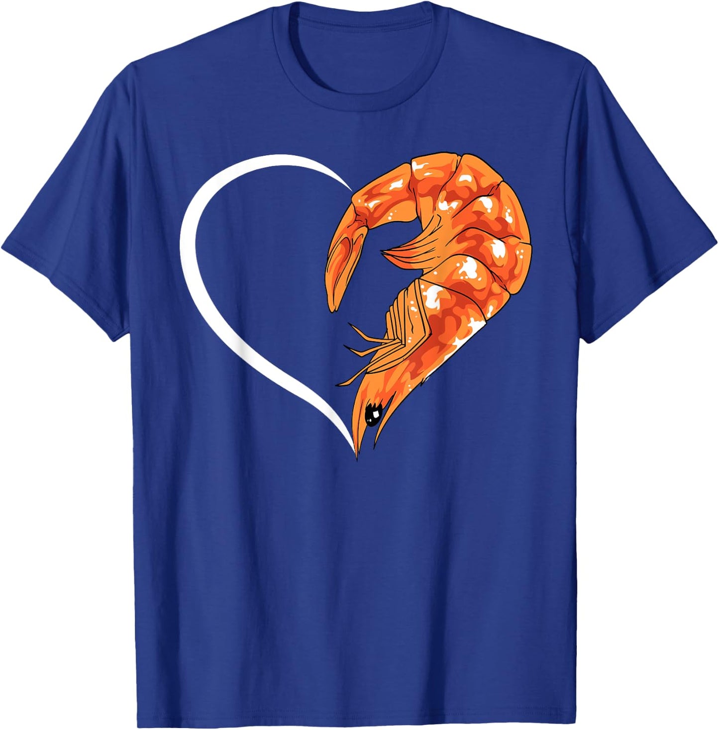 Shrimp Shirts Girls Kids Heart Cute Shrimp T-Shirt - T-Shirt | Royal