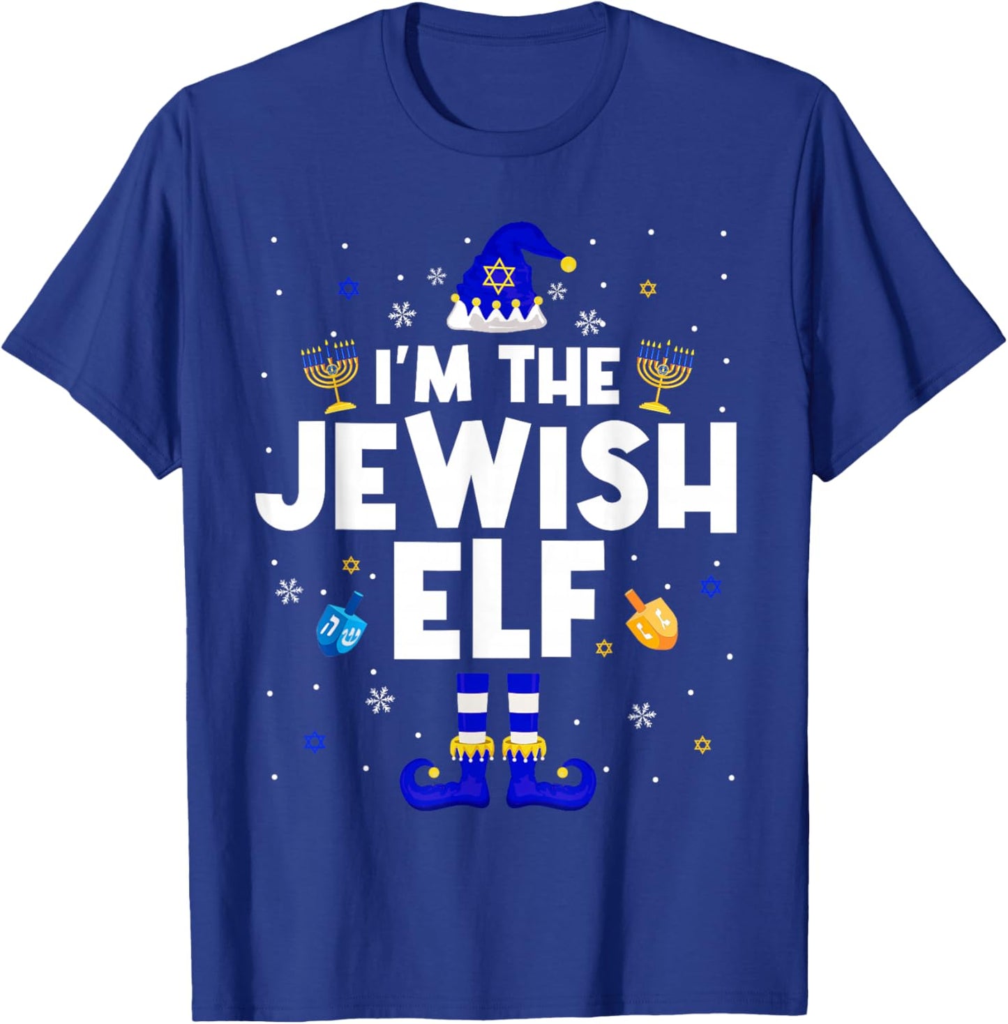 I'm The Jewish Elf Hanukkah Chanukah Christmas Family Group T-Shirt - T-Shirt | Royal