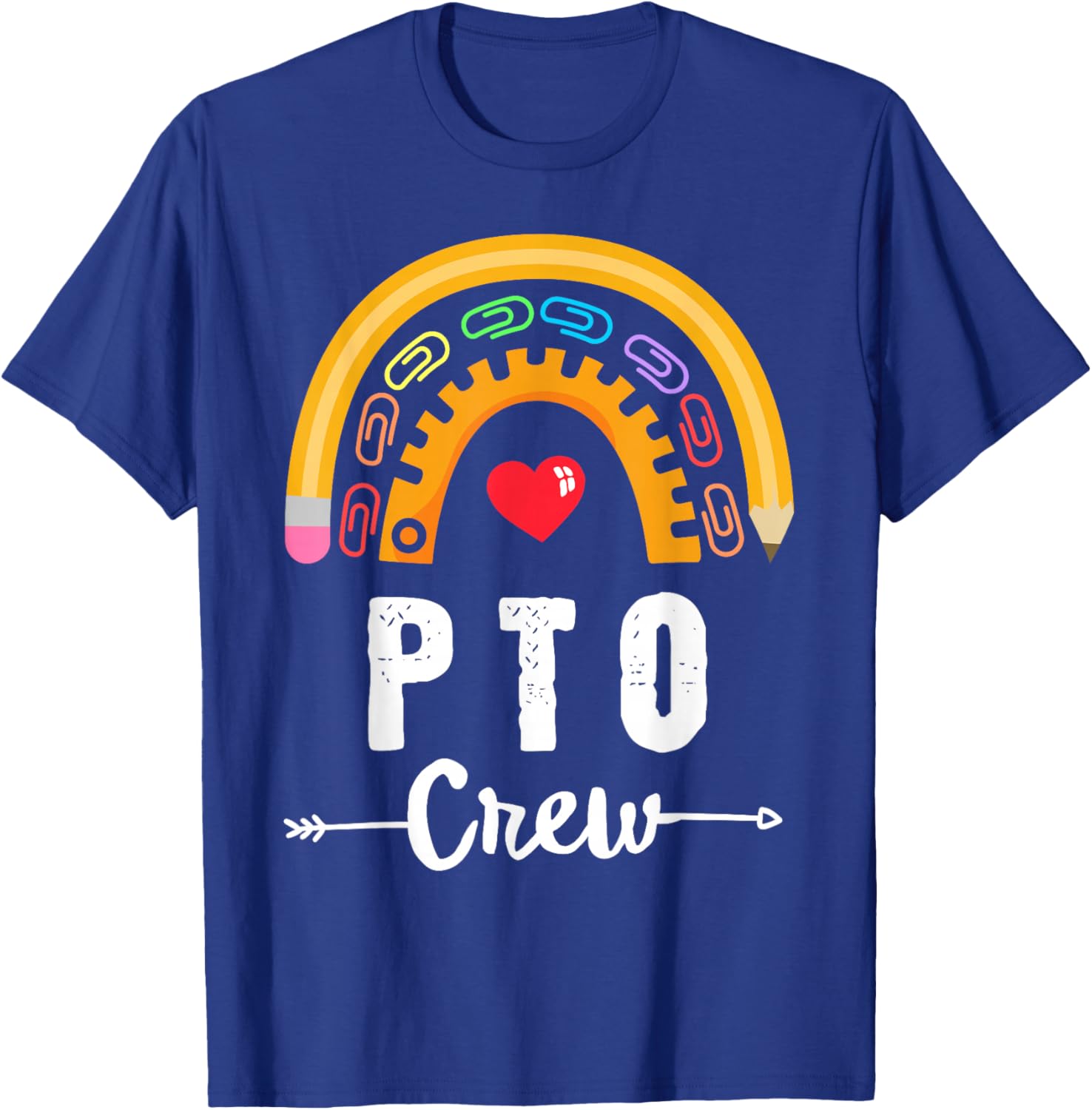 PTO Crew Parent School Volunteer Board Mom Parent Teacher T-Shirt - T-Shirt | Royal