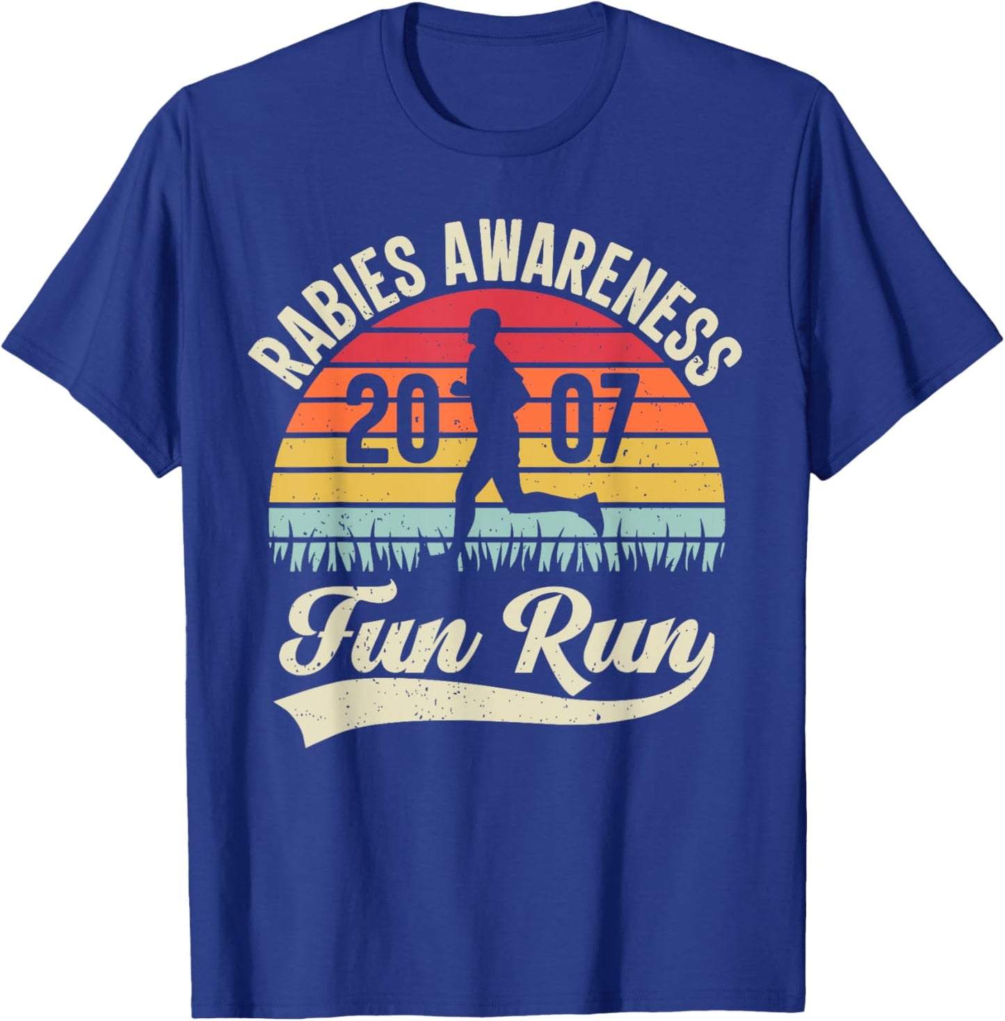 Rabies Awareness Fun Run Funny TV Comedy Running T-Shirt - T-Shirt | Royal
