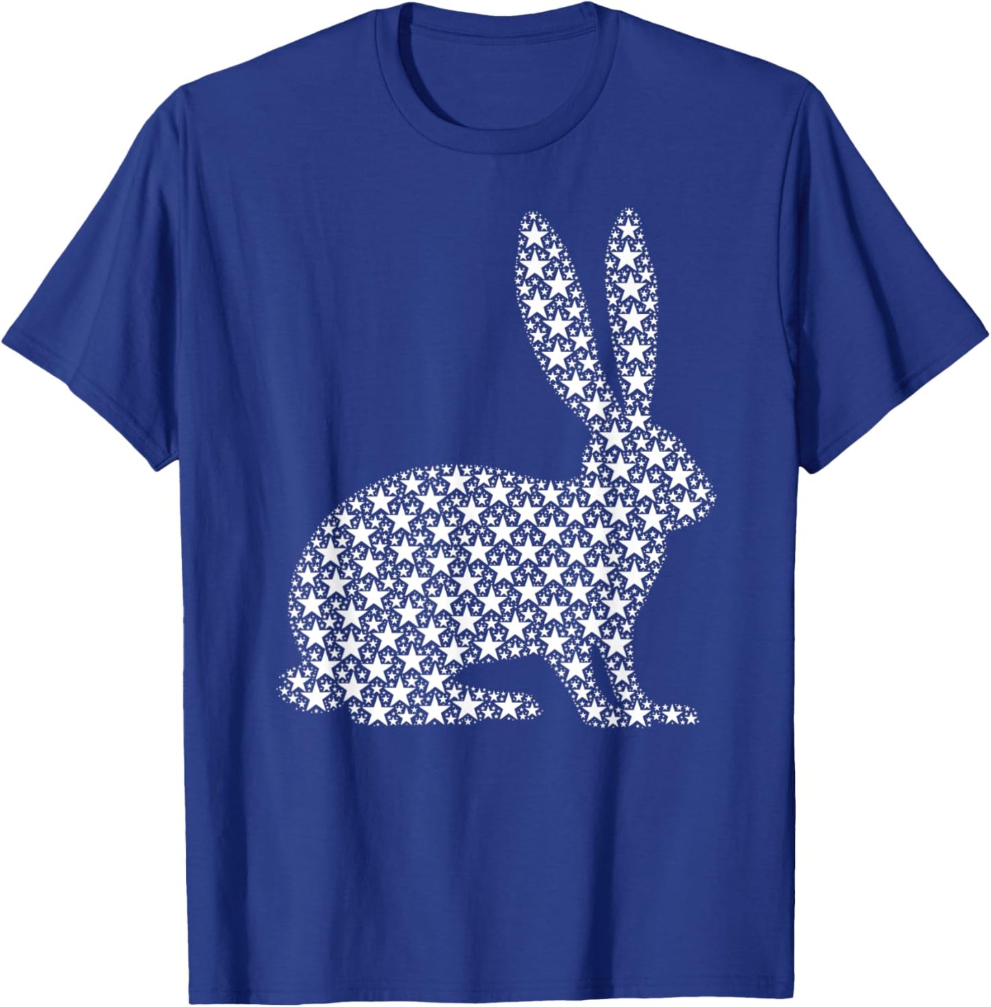 July 4th USA American Flag Stars Patriotic BUNNY RABBIT T-Shirt - T-Shirt | Royal