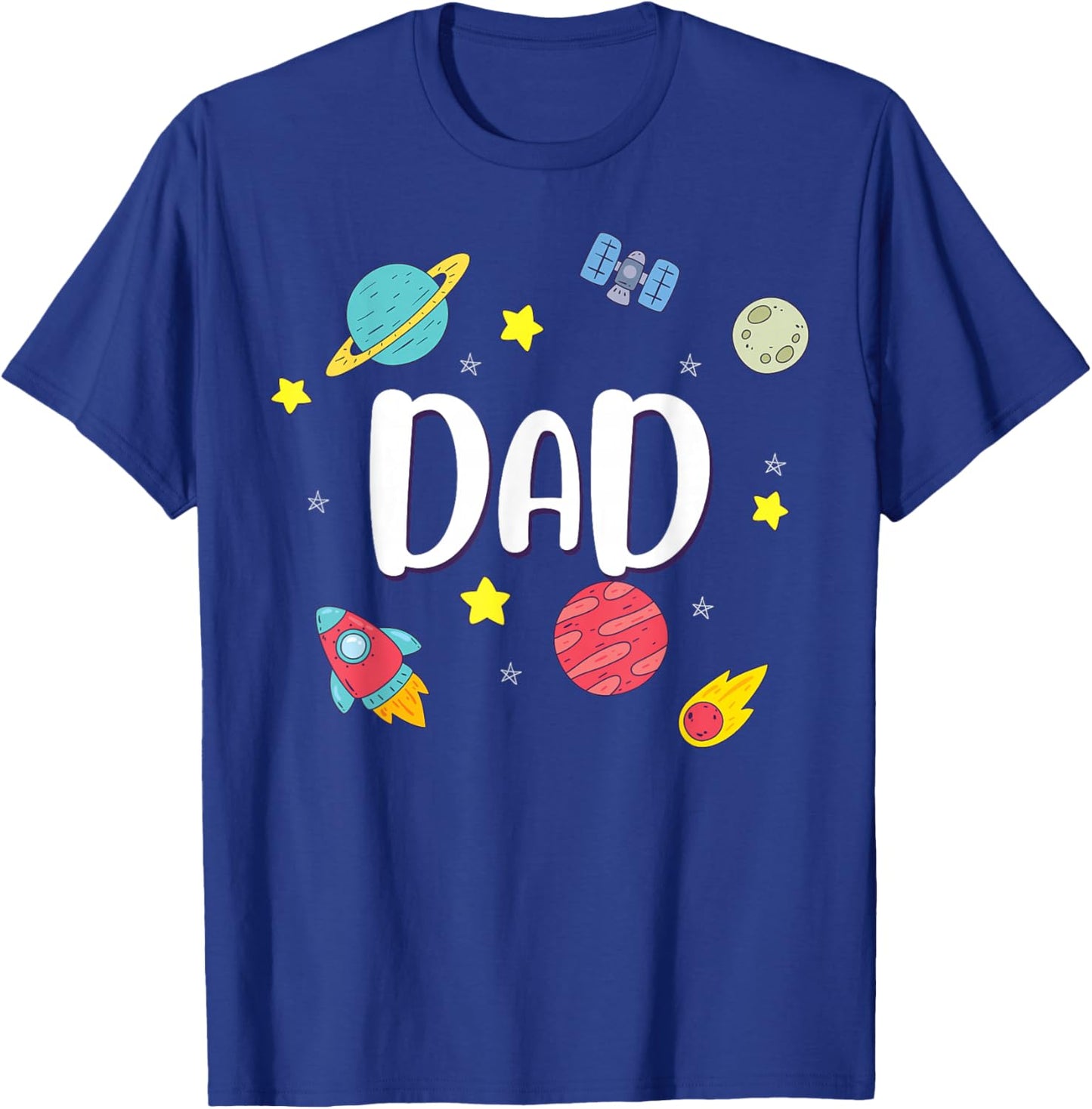 Dad Outer Space Galaxy Birthday for Family T-Shirt - T-Shirt | Royal