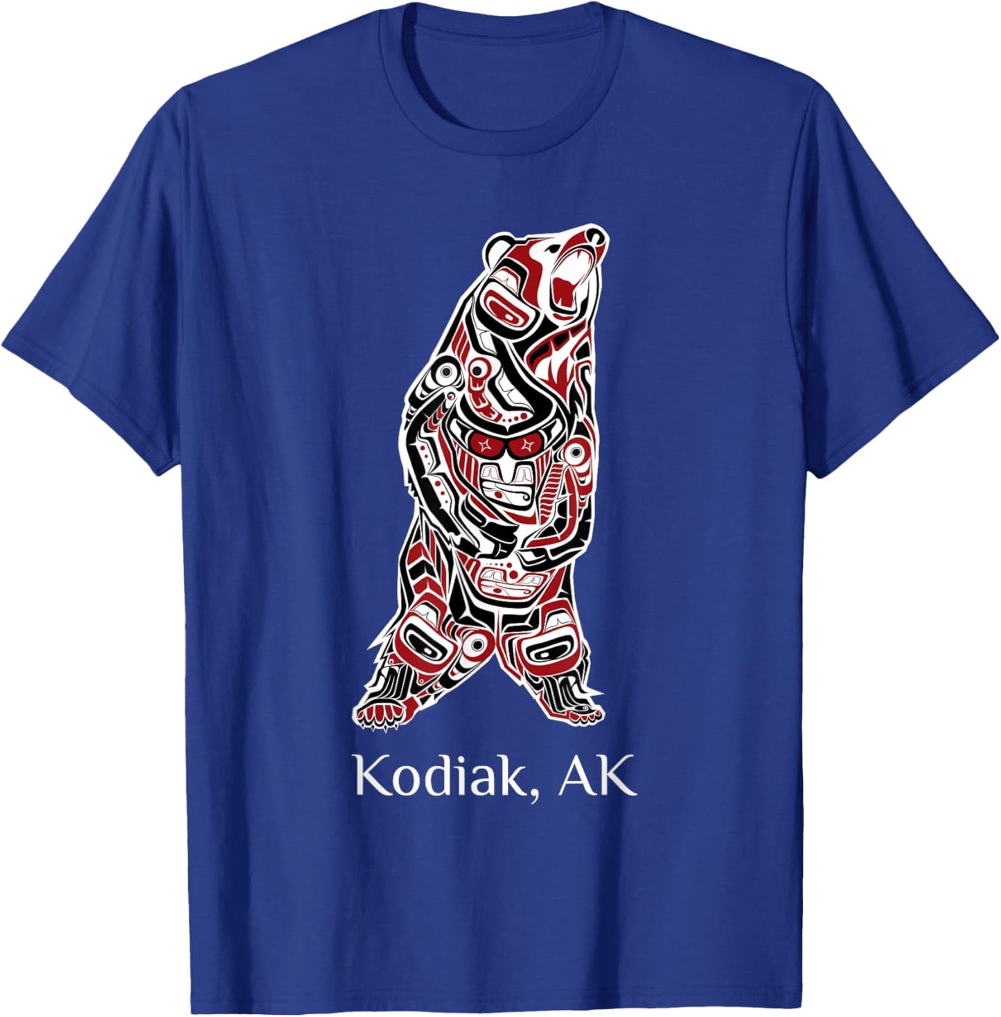 Kodiak Alaska Native American Indian Brown Grizzly Bear Gift T-Shirt - T-Shirt | Royal