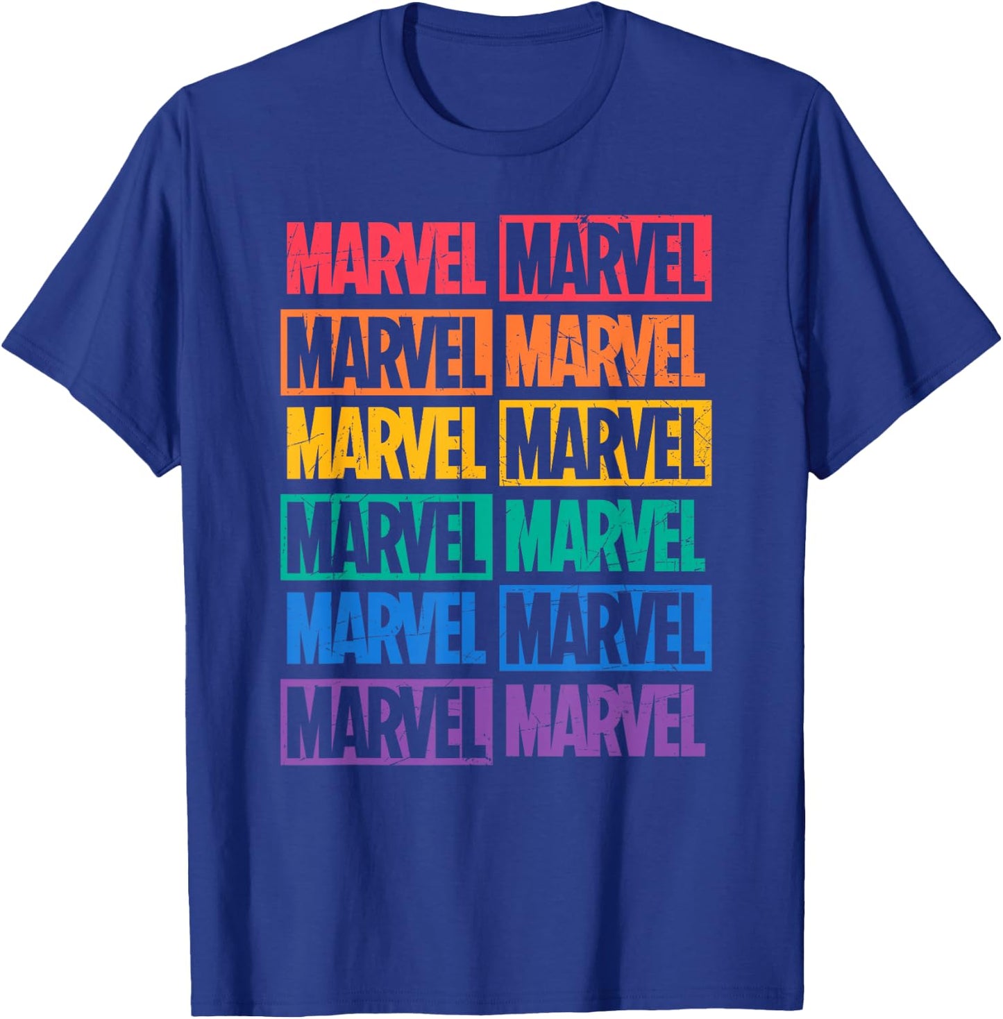 Marvel Logo Print Pride T-Shirt - T-Shirt | Royal