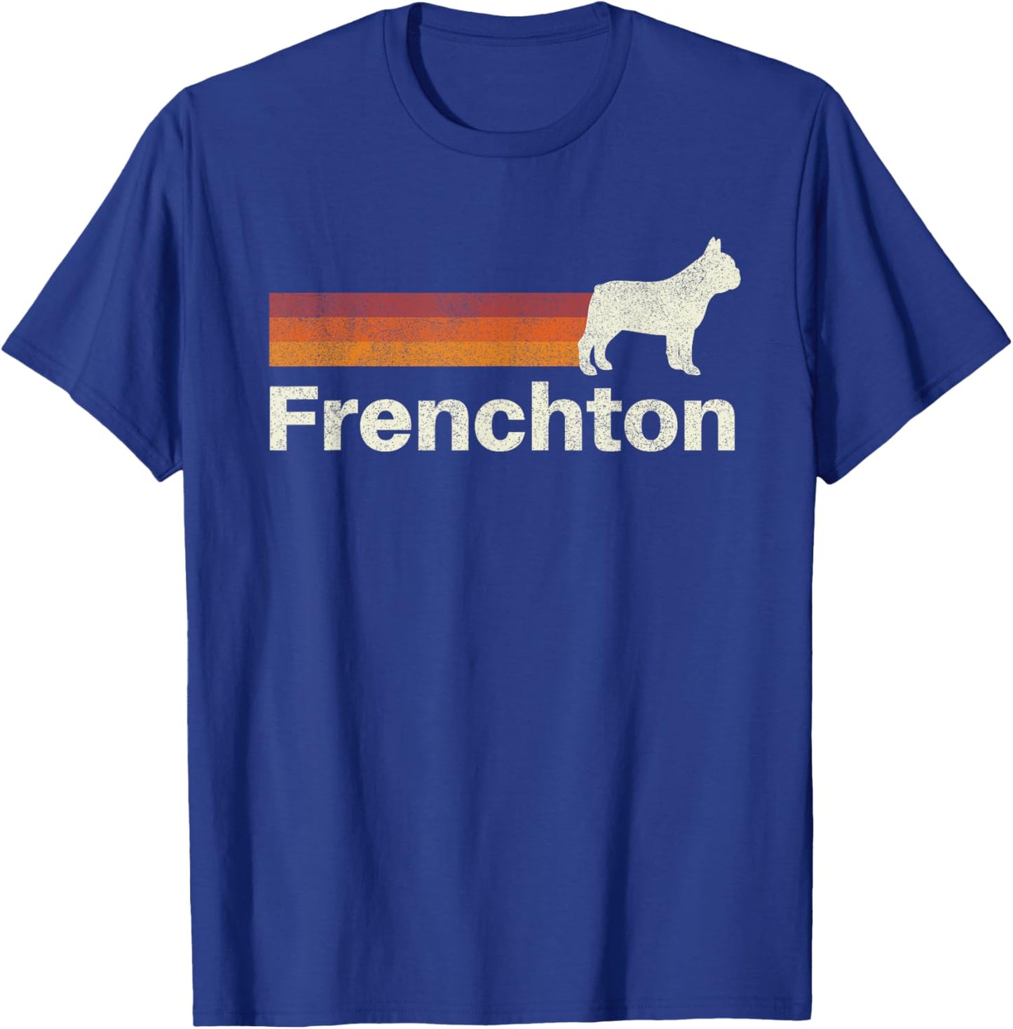 Vintage Frenchton Retro Mom Dad Dog T-Shirt - T-Shirt | Royal