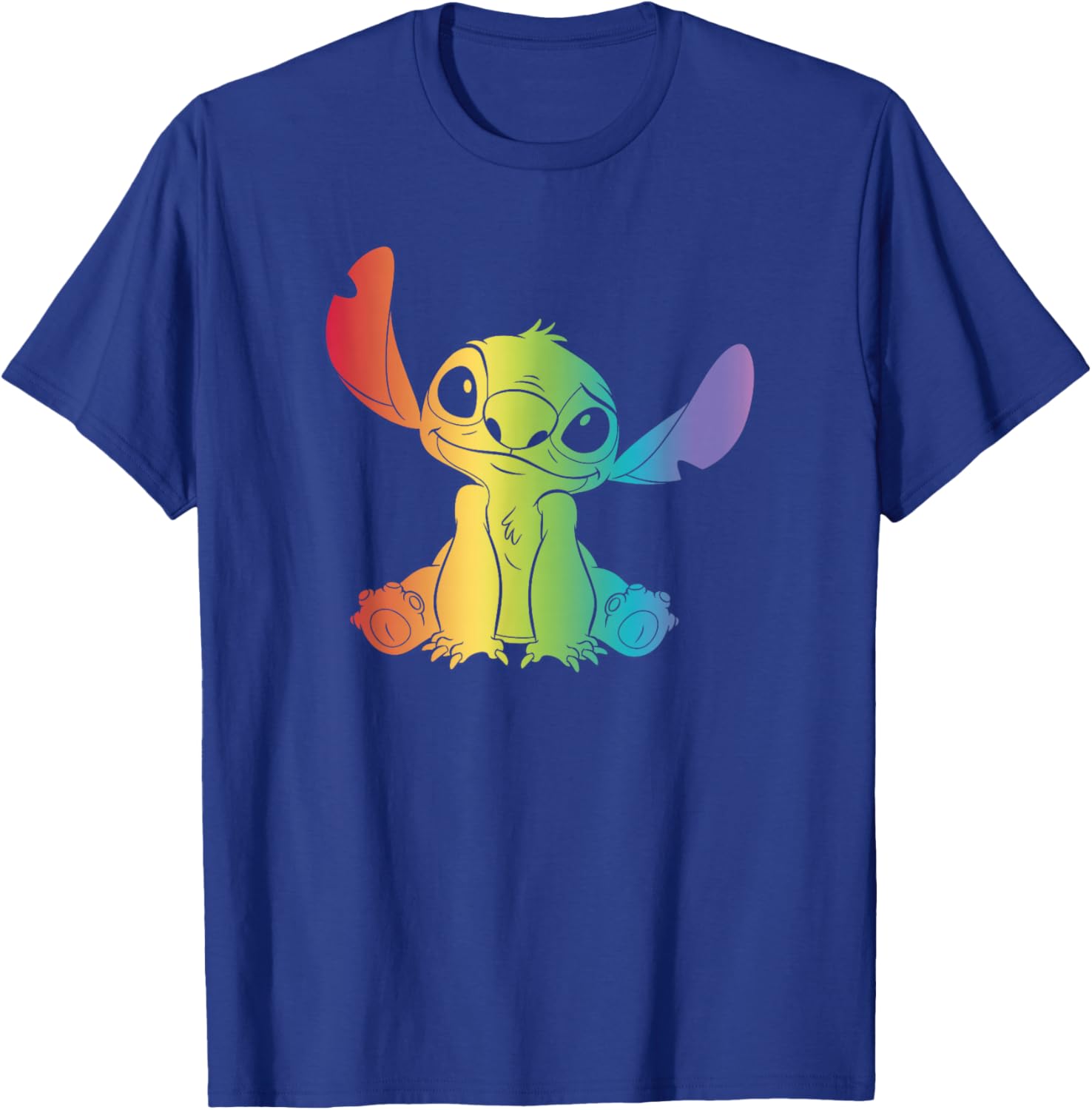 Disney Lilo & Stitch Rainbow Stitch Fill T-Shirt - T-Shirt | Royal