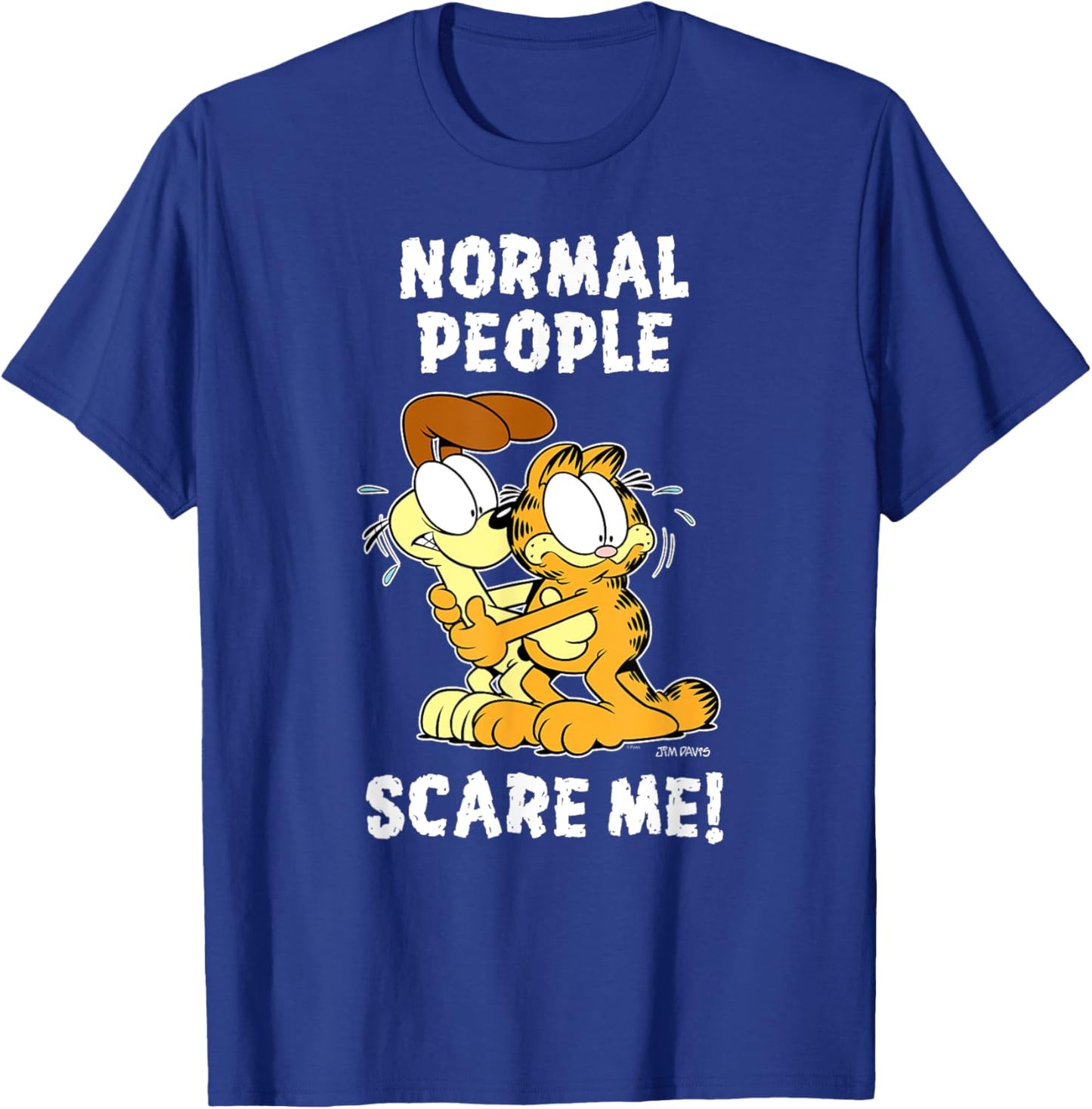 Garfield Normal People Scare Me Halloween Cartoon Cat T-Shirt - T-Shirt | Royal