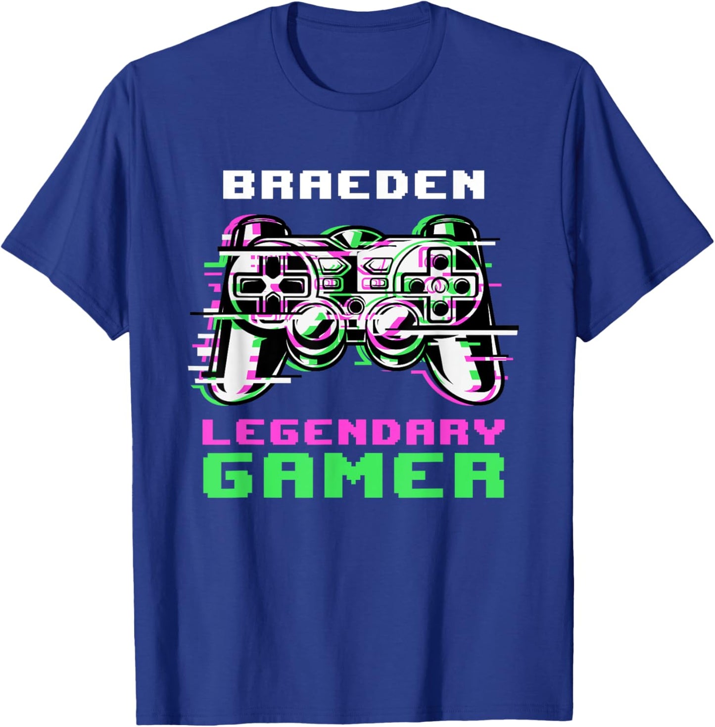 Braeden - Legendary Gamer - Personalized T-Shirt - T-Shirt | Royal