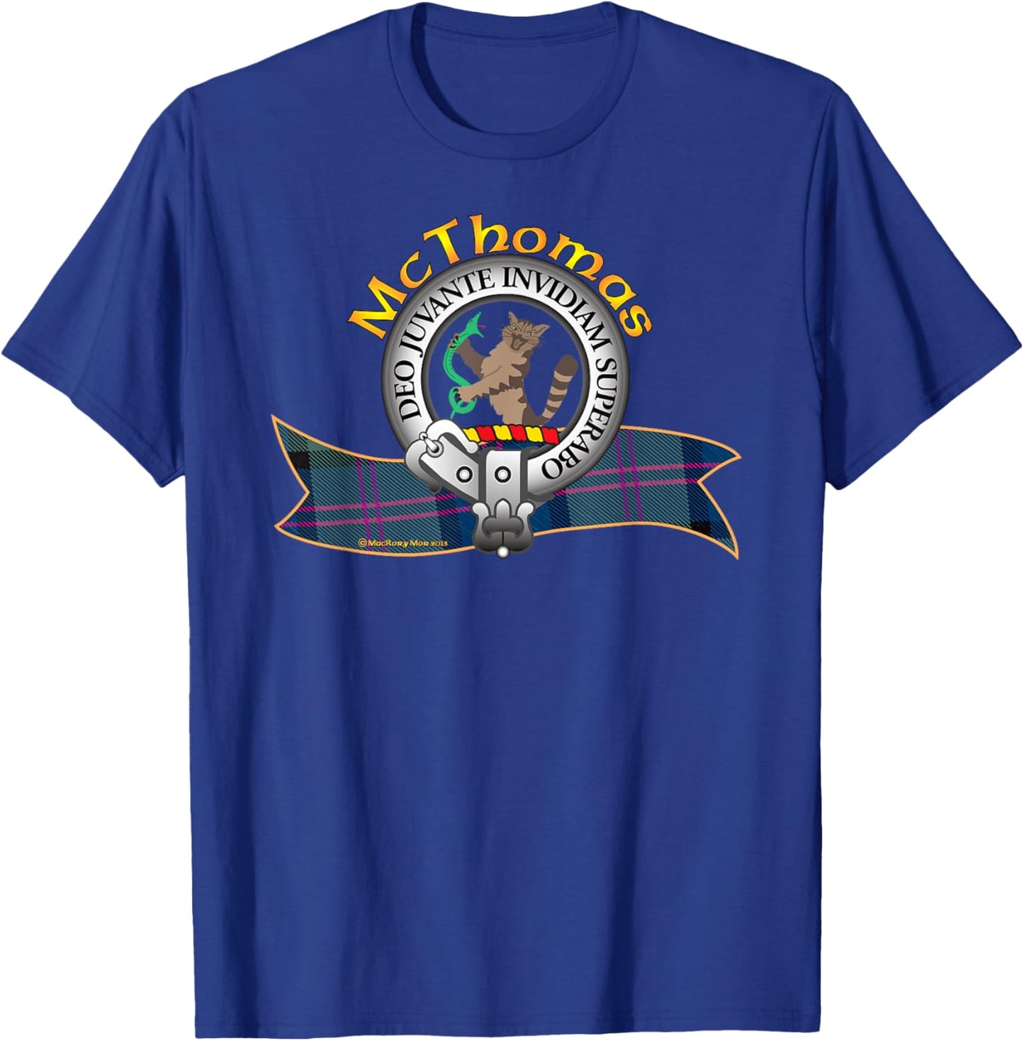 McThomas Clan Tartan Crest Motto T-Shirt - T-Shirt | Royal