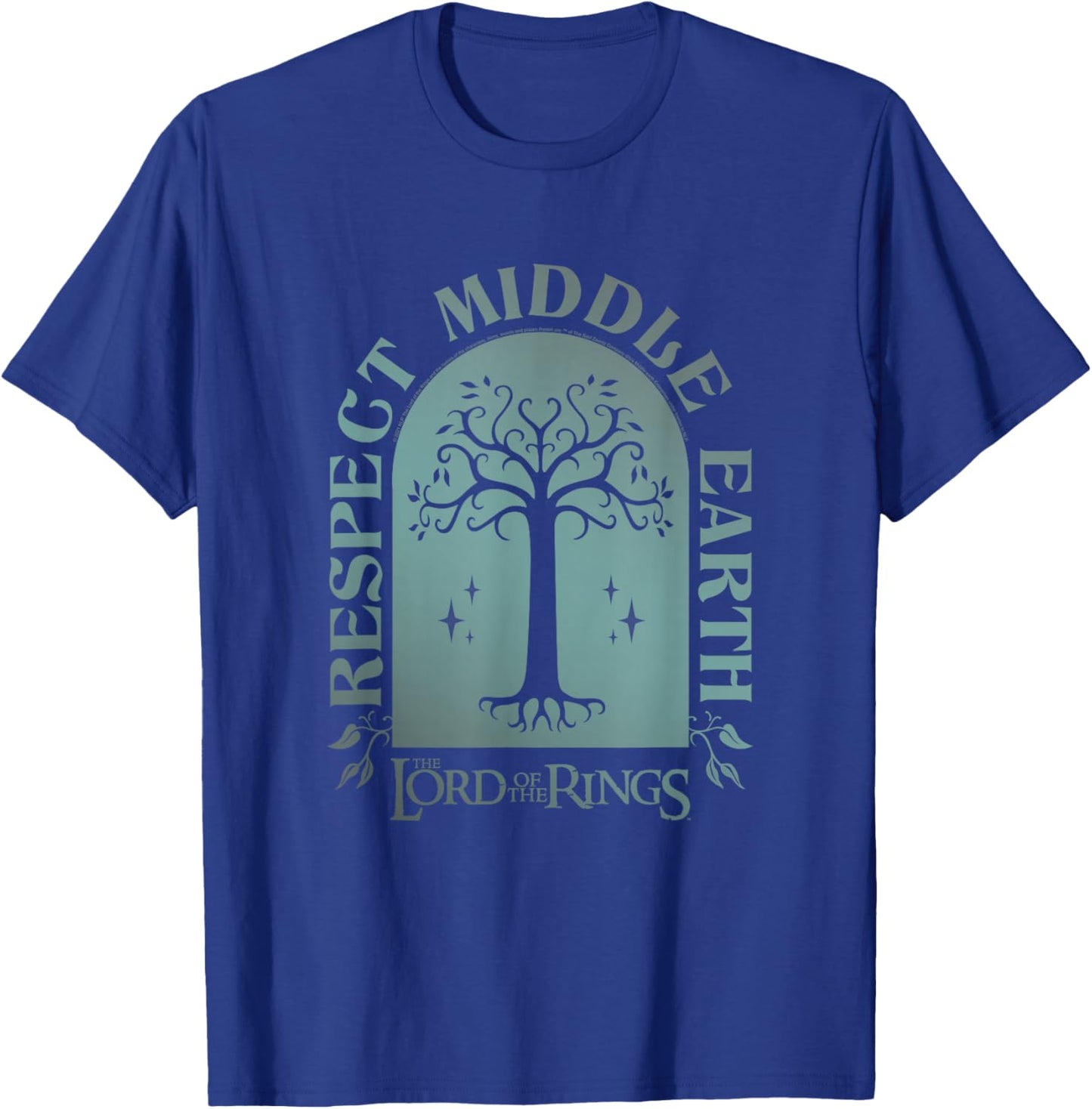 The Lord of the Rings Respect Middle Earth Tree Fantasy T-Shirt - T-Shirt | Royal